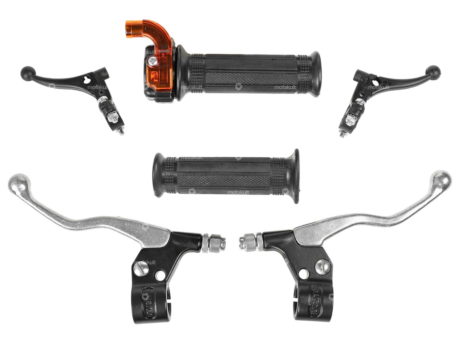 Lusito automatic handle set silver / black Carousel Image 1