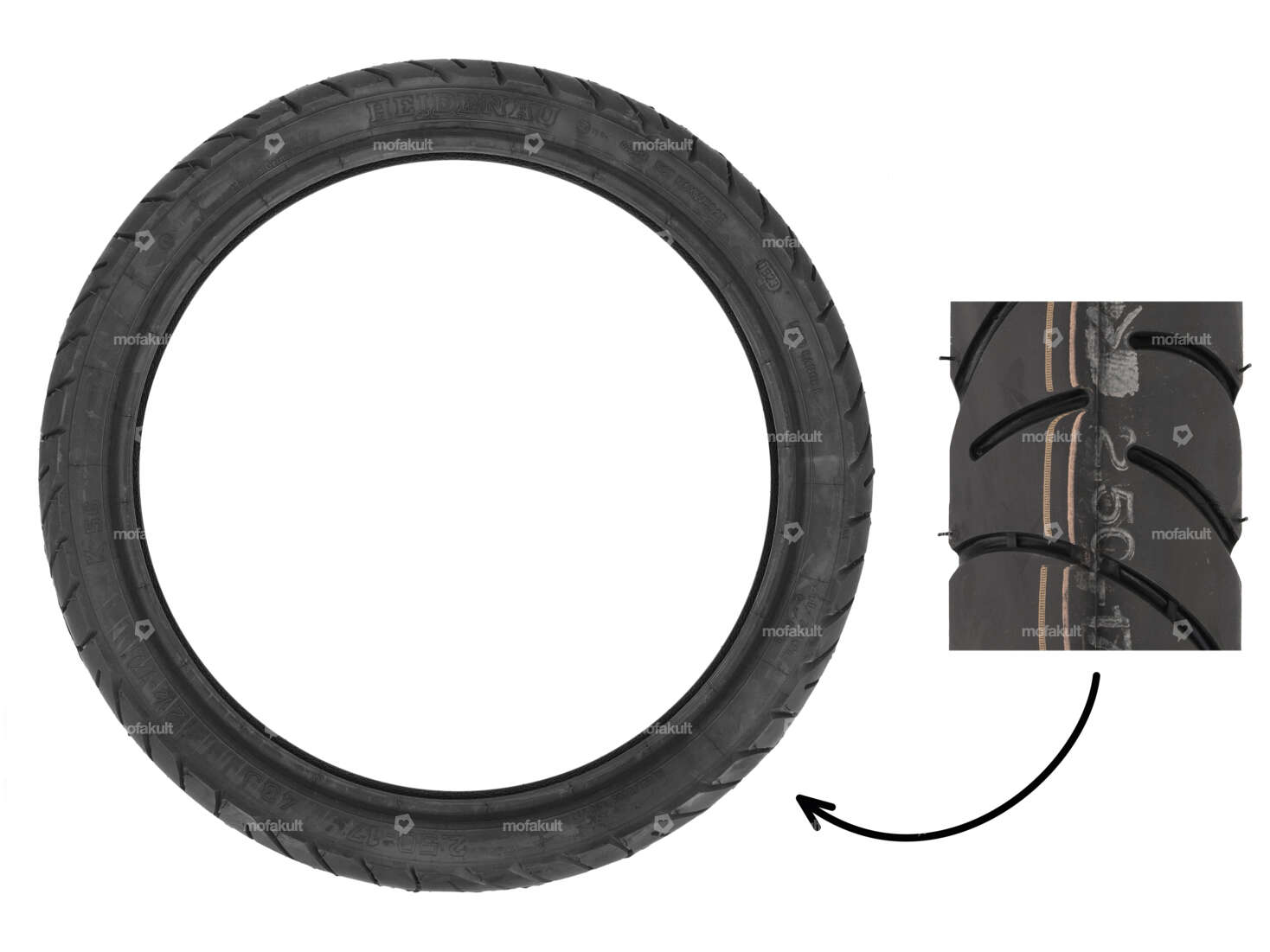 Heidenau 2.50 x 17" tires K56 Semi-Slick Carousel Image 1