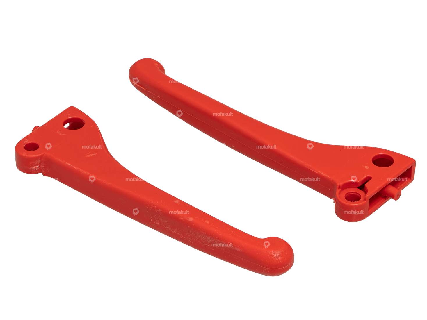 Domino brake lever set plastic red | Piaggio Ciao PX, SI, Bravo 2 / Garelli Carousel Image 2