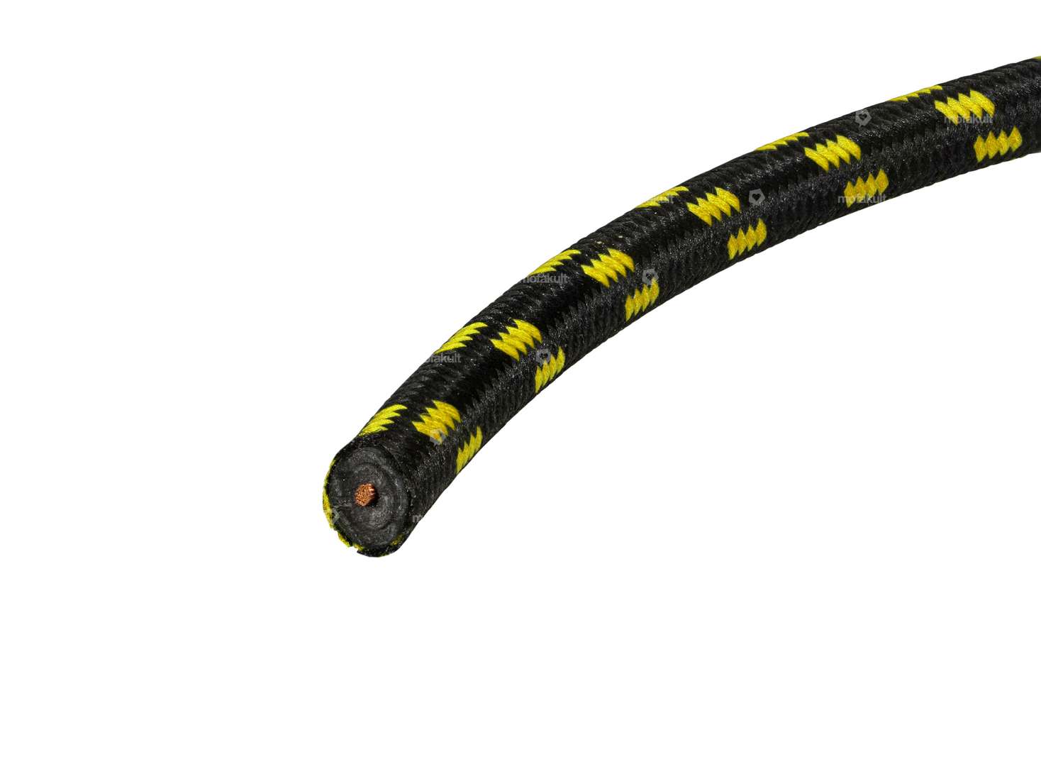 Ignition cable Ø 7 x 500 mm textile black / yellow Carousel Image 2