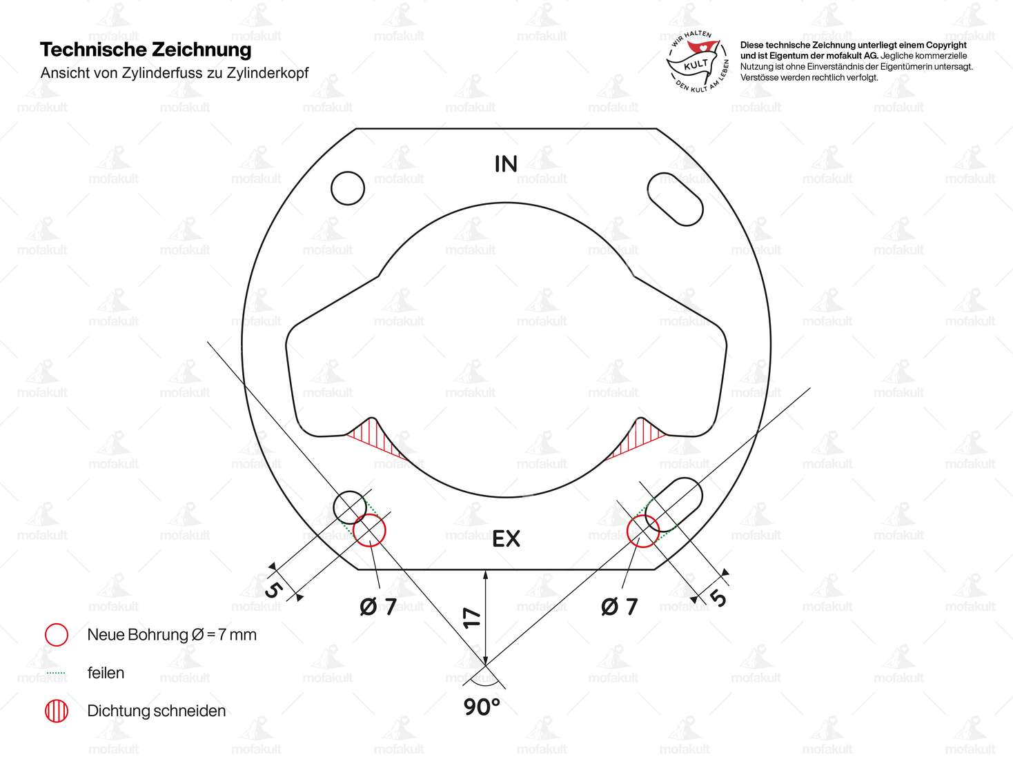 38 mm cylinder kit 45 km/h version | Sachs (504), 505, 508 Carousel Image 5