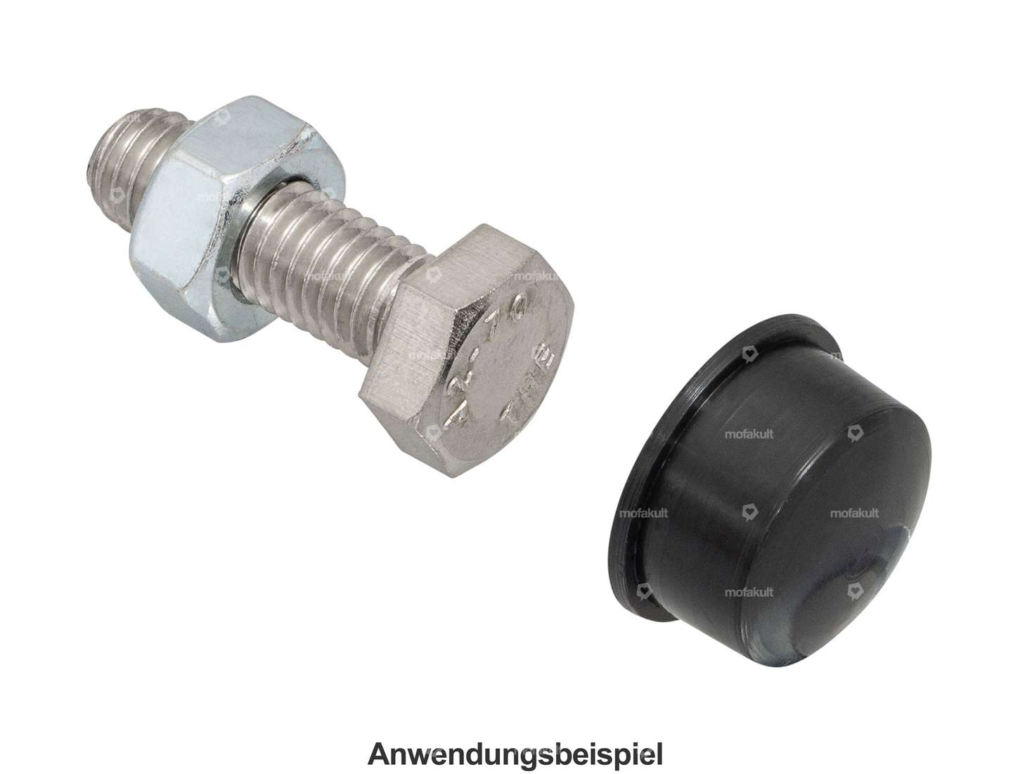 Cover hexagon head M10 black Carousel Image 3