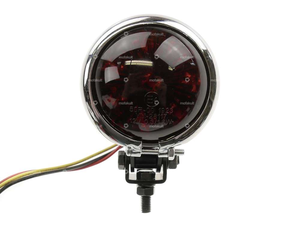 66HEROES rear light "Minnesota" red lens black/chrome Carousel Image 3