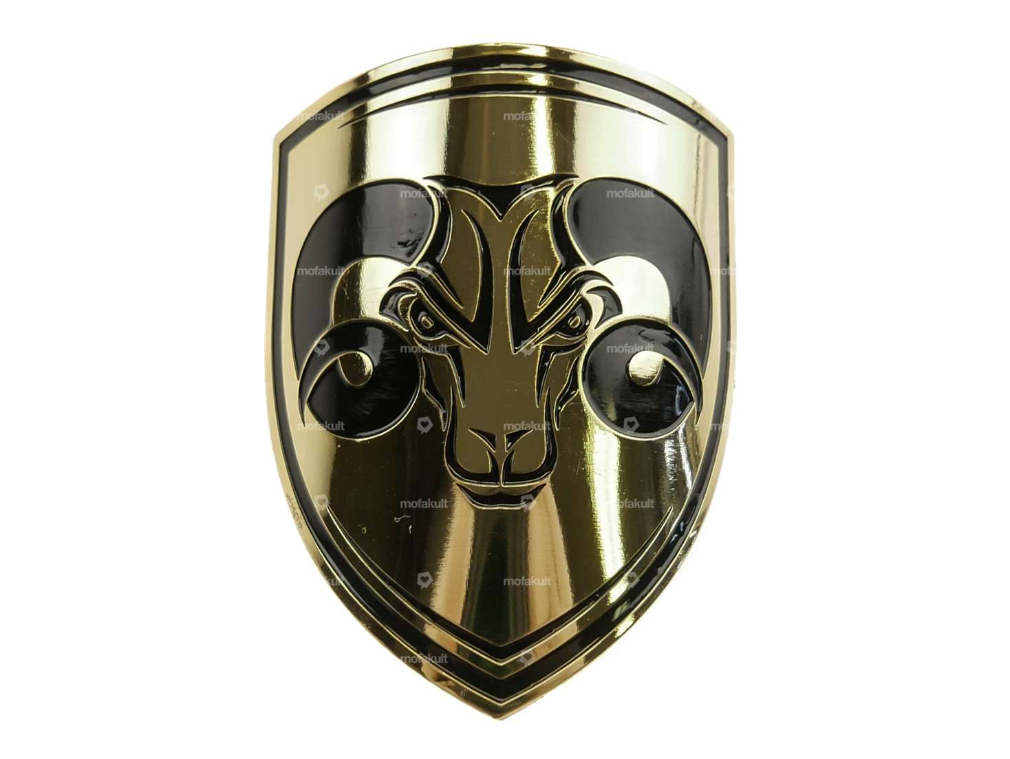 66HEROES steering head shield bent gold Carousel Image 1