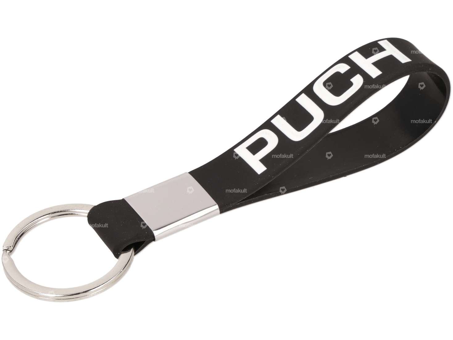 mk-Merch key ring "PUCH" rubber rectangular Carousel Image 1