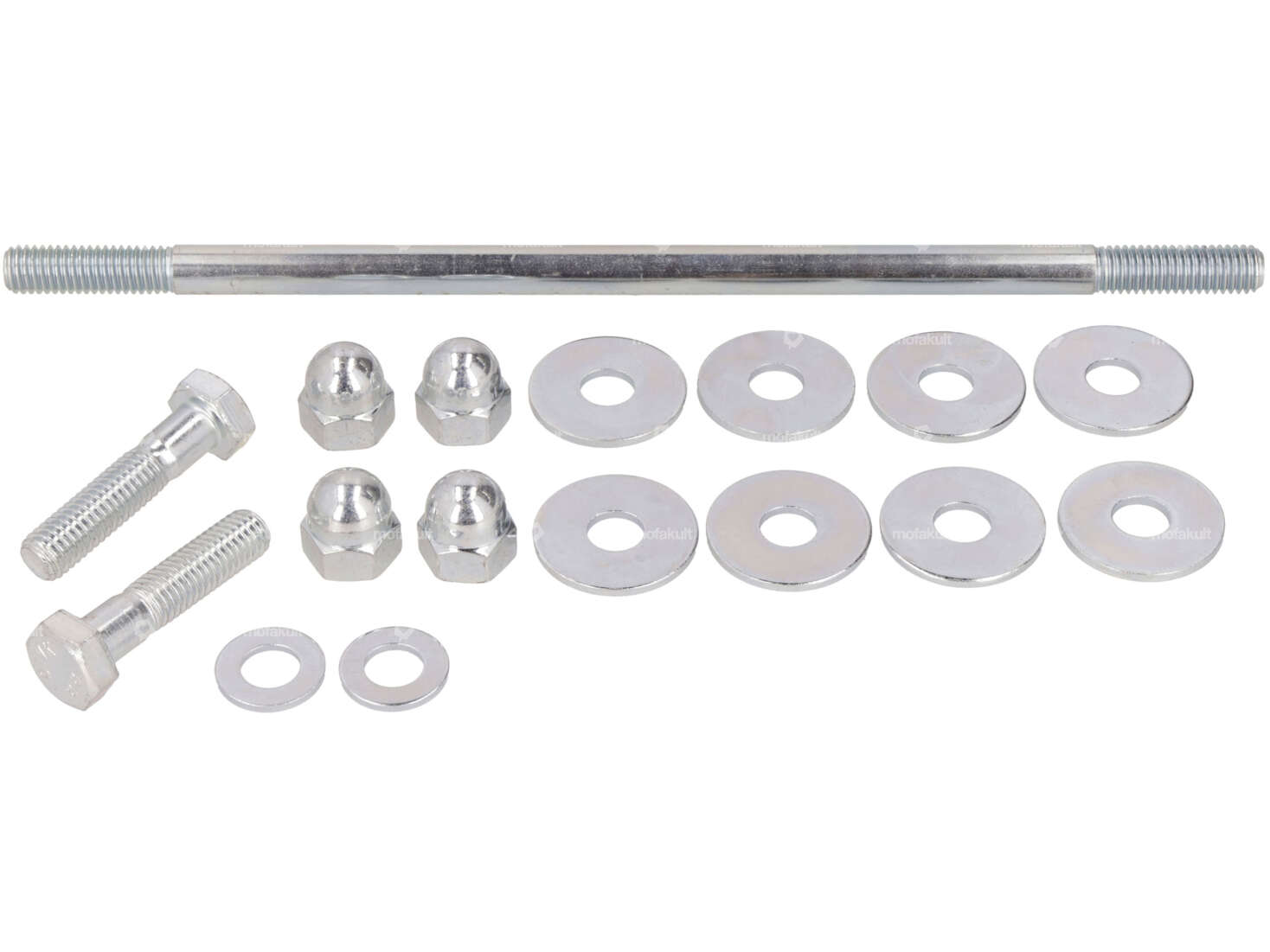 swiing® revival screw set shock absorber mounting with axle galvanized | Puch Maxi S Carousel Image 1