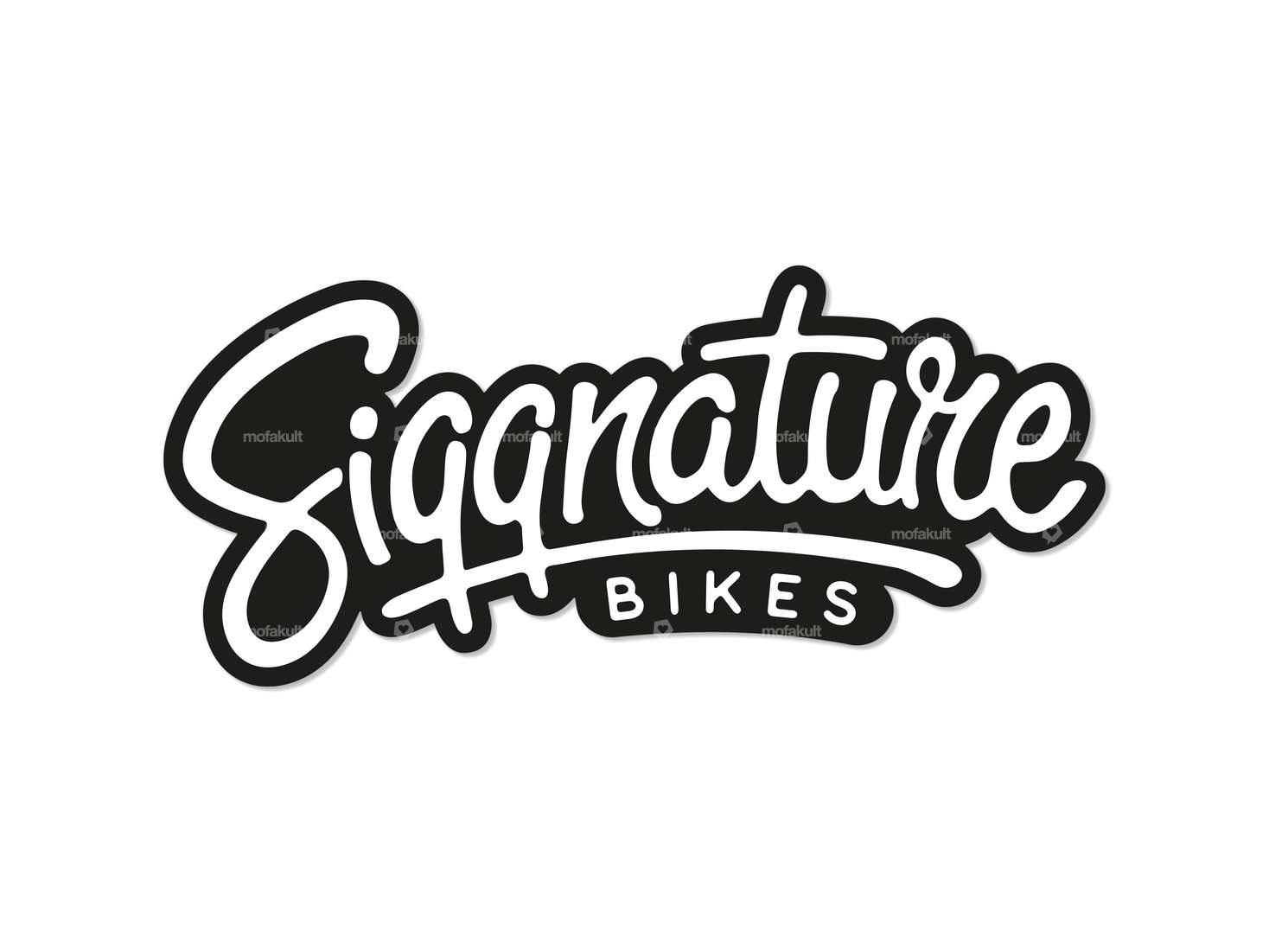 Siggnature sticker "Siggnature Bikes" 120 x 50 mm black Carousel Image 1