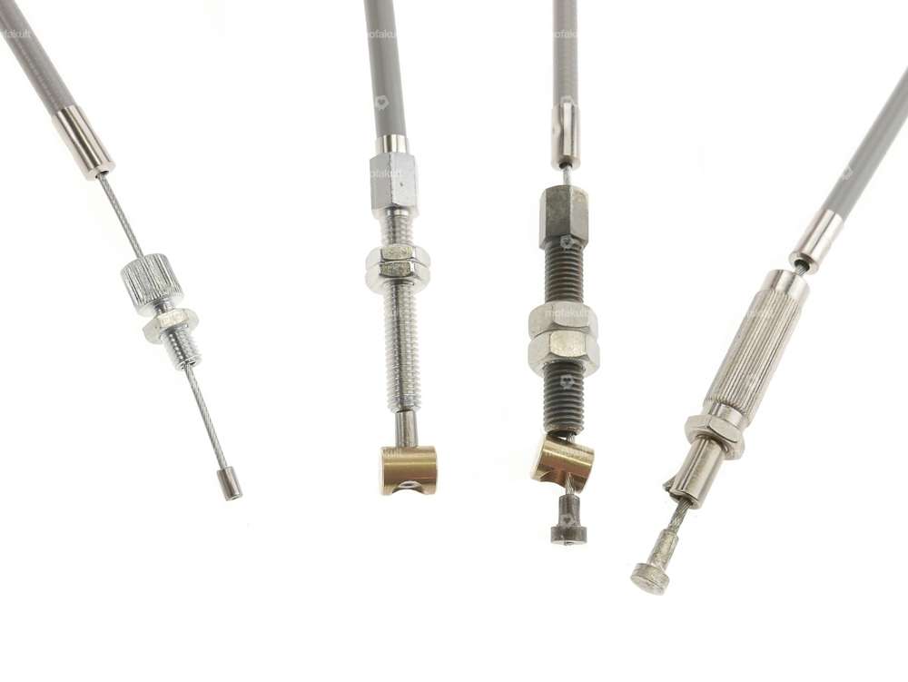 Cable set cut with adjusting screws gray | Puch Maxi Carousel Image 2