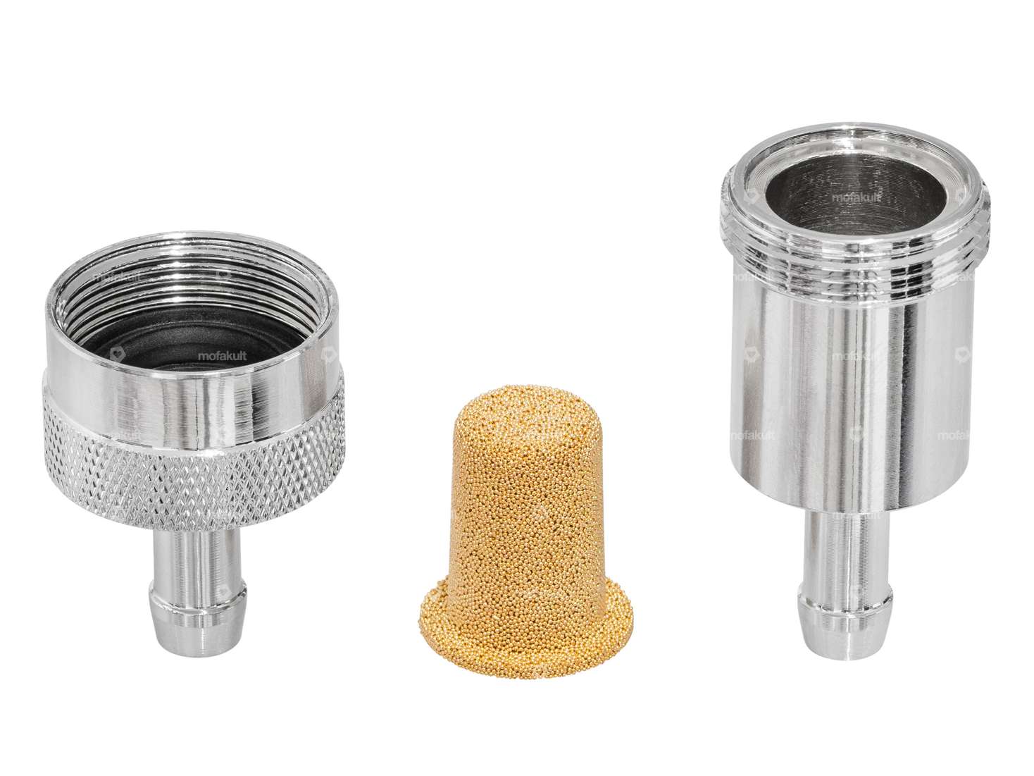 GPO fuel filter connection 8 mm aluminum silver (removable) Carousel Image 2