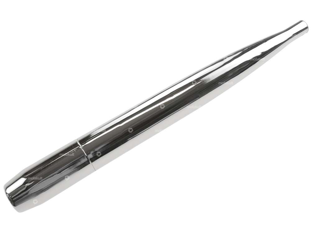 Cigar muffler Ø 28 / 65 mm (end piece closed) chrome Carousel Image 1