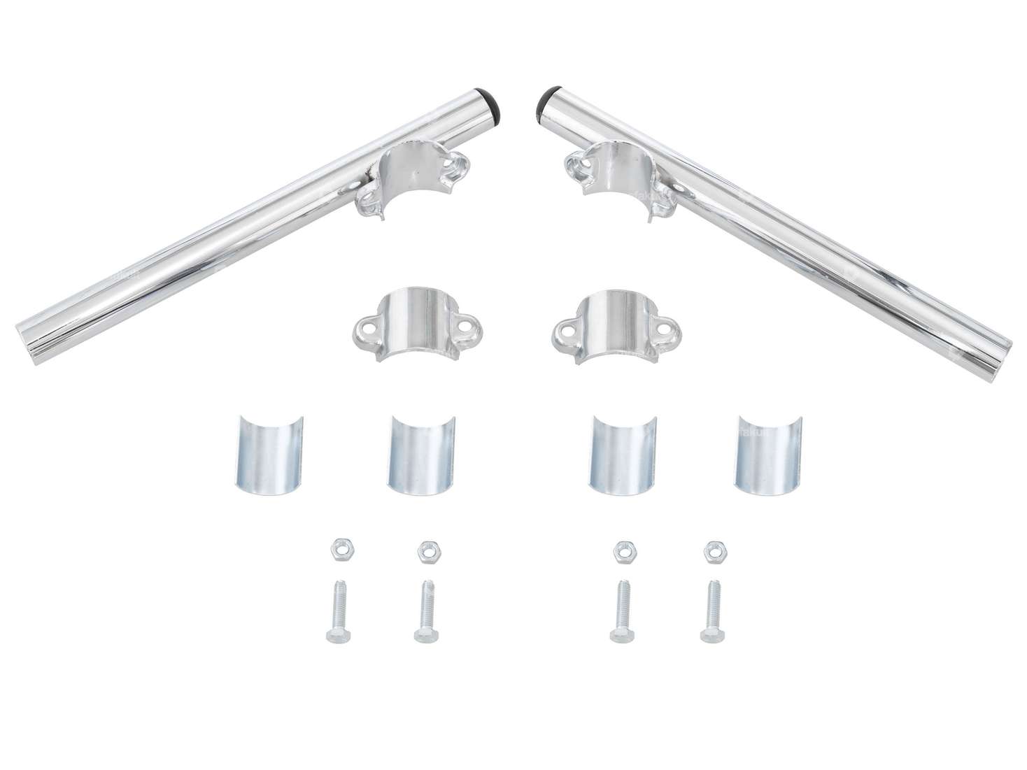 Stub handlebar 25 cm chrome (28 - 30 mm fork leg) Carousel Image 1