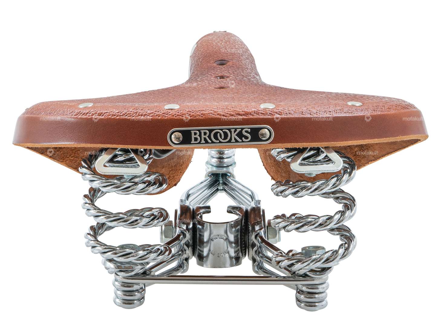 BROOKS saddle "Vintage" leather sprung brown Carousel Image 2