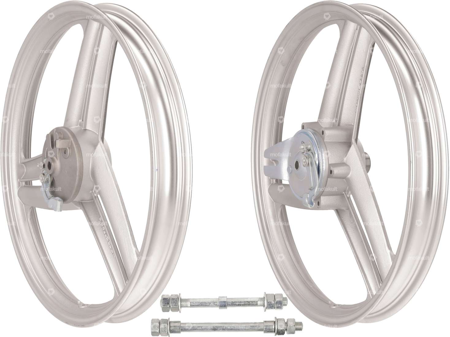 Wheel set 17" cast silver (3/6 spoke) | Peugeot 103 Carousel Image 1