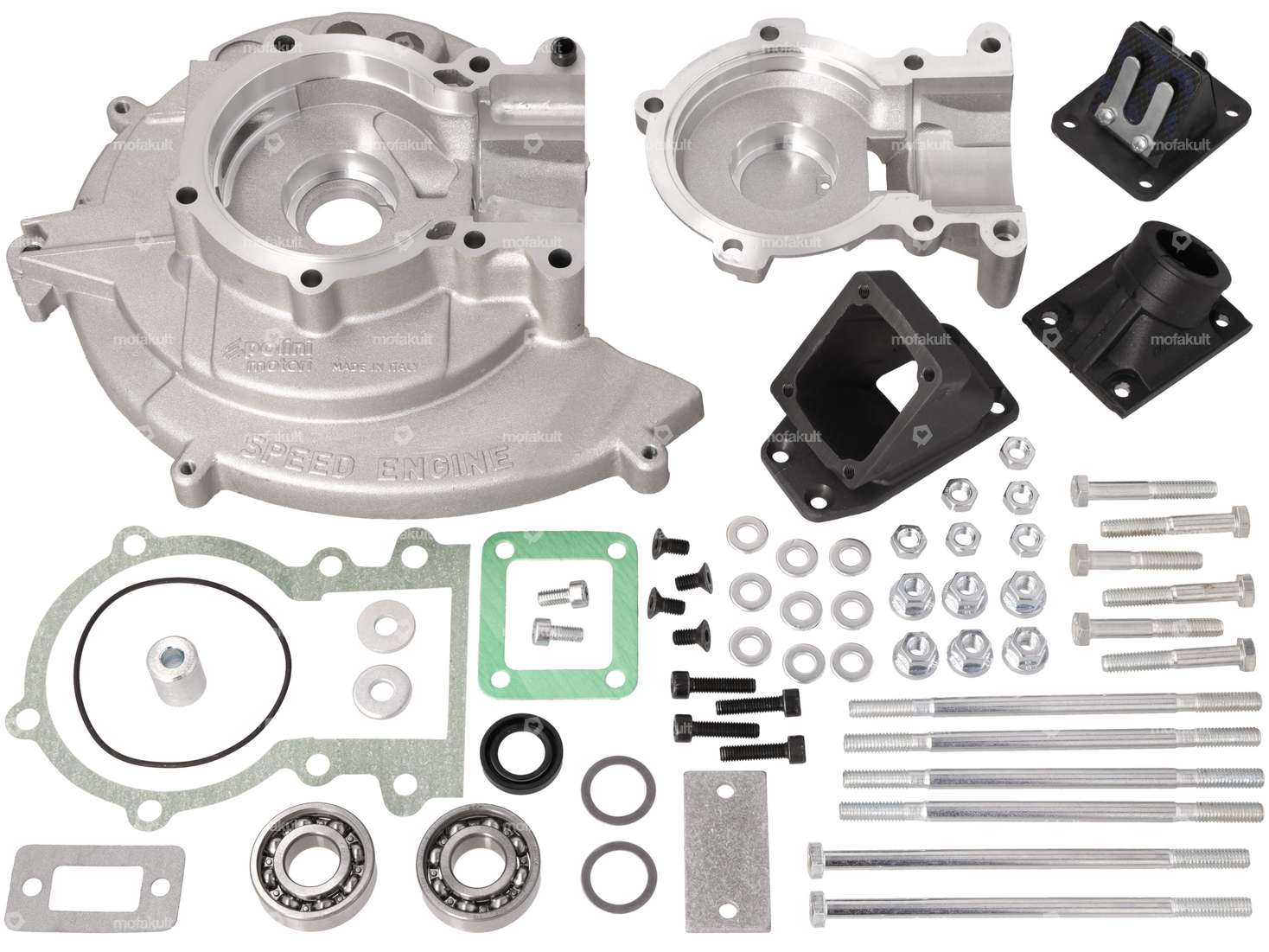 Polini EVO REED engine case | Piaggio Ciao, SI, Bravo, Grillo Carousel Image 1