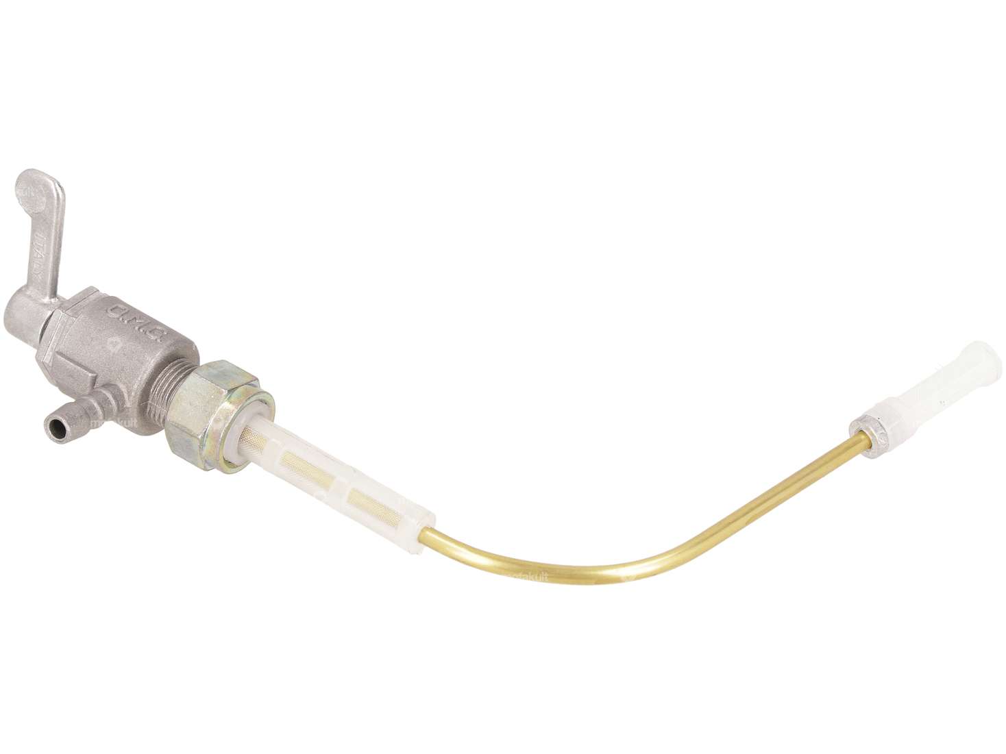 OMG fuel tap horizontal M12x1 (with union nut) outgoing at the bottom, metal lever | Puch Maxi S / N Carousel Image 2
