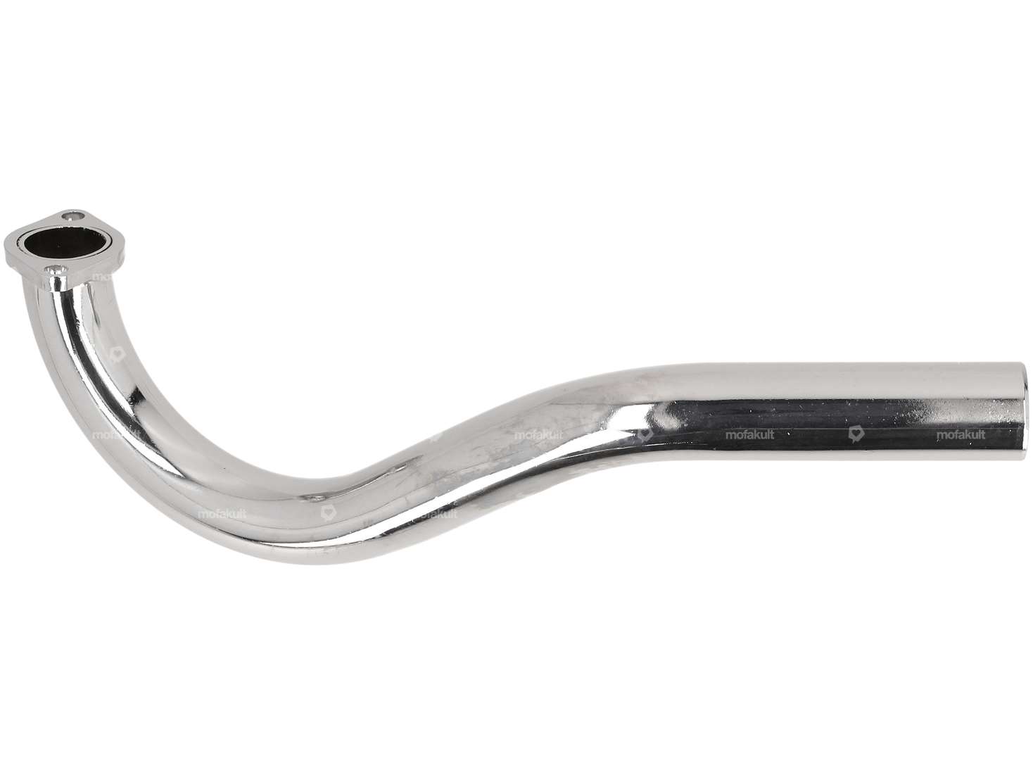 swiing® ingenious exhaust manifold 28 mm chrome | Puch Maxi S / N, X30 NS / NL Carousel Image 1