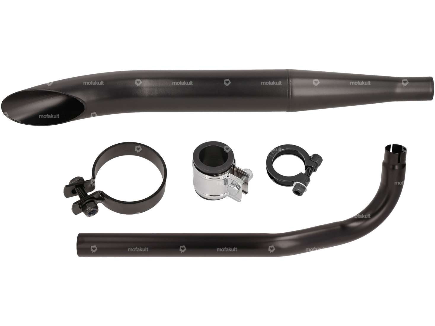 Exhaust set Sidepipe Ø 32 / 60 mm black | Sachs 503 Carousel Image 1