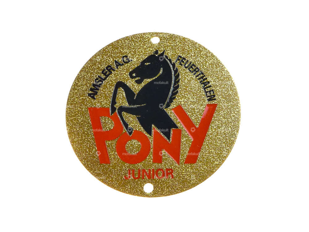 "Pony" brand plate (flat) Carousel Image 1