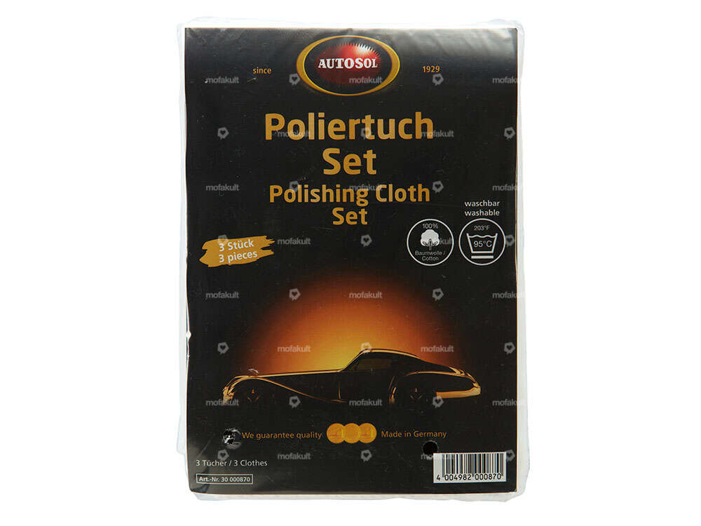 Autosol polishing cloth set Carousel Image 1