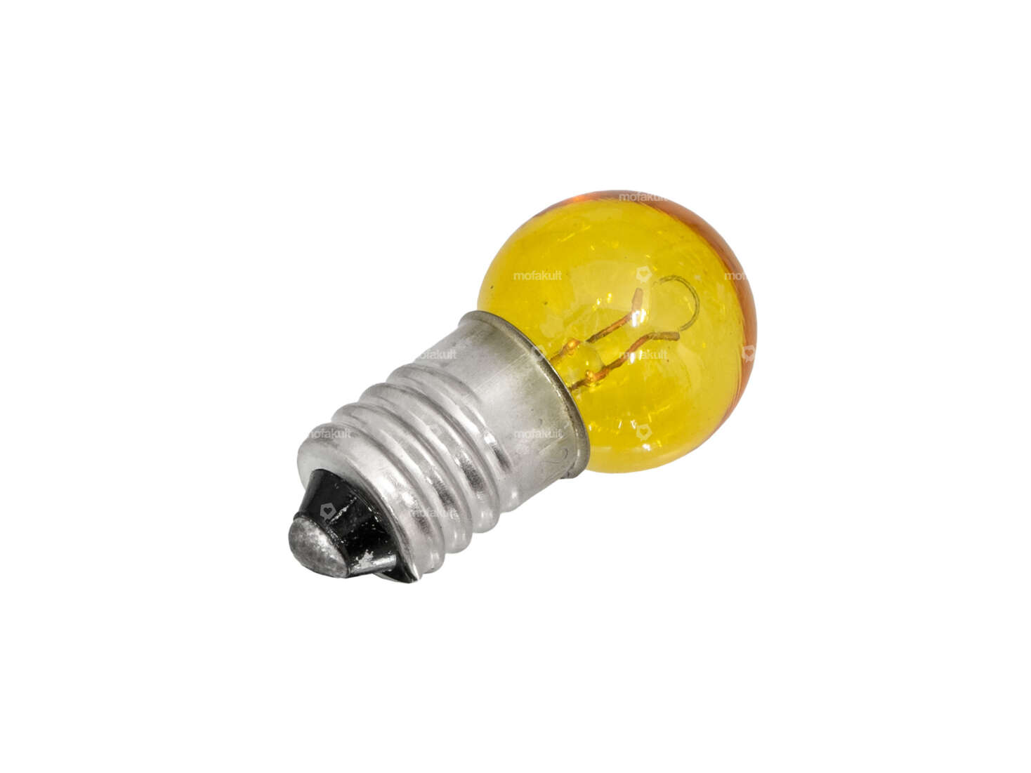 Bulb Headlight 12V - 6W 1-filament yellow (E10, thread with large glass) | Solex Carousel Image 1