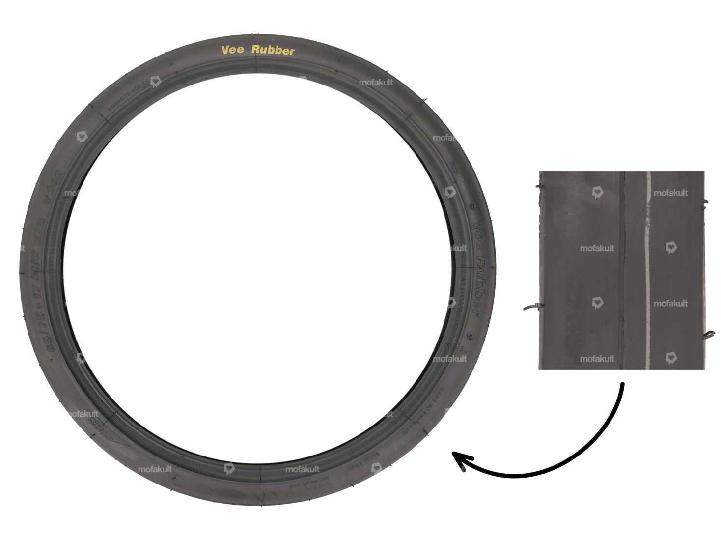 VeeRubber 65/75 x 17" tires VRM266 (V2669 DRAKULA Slick Carousel Image 1