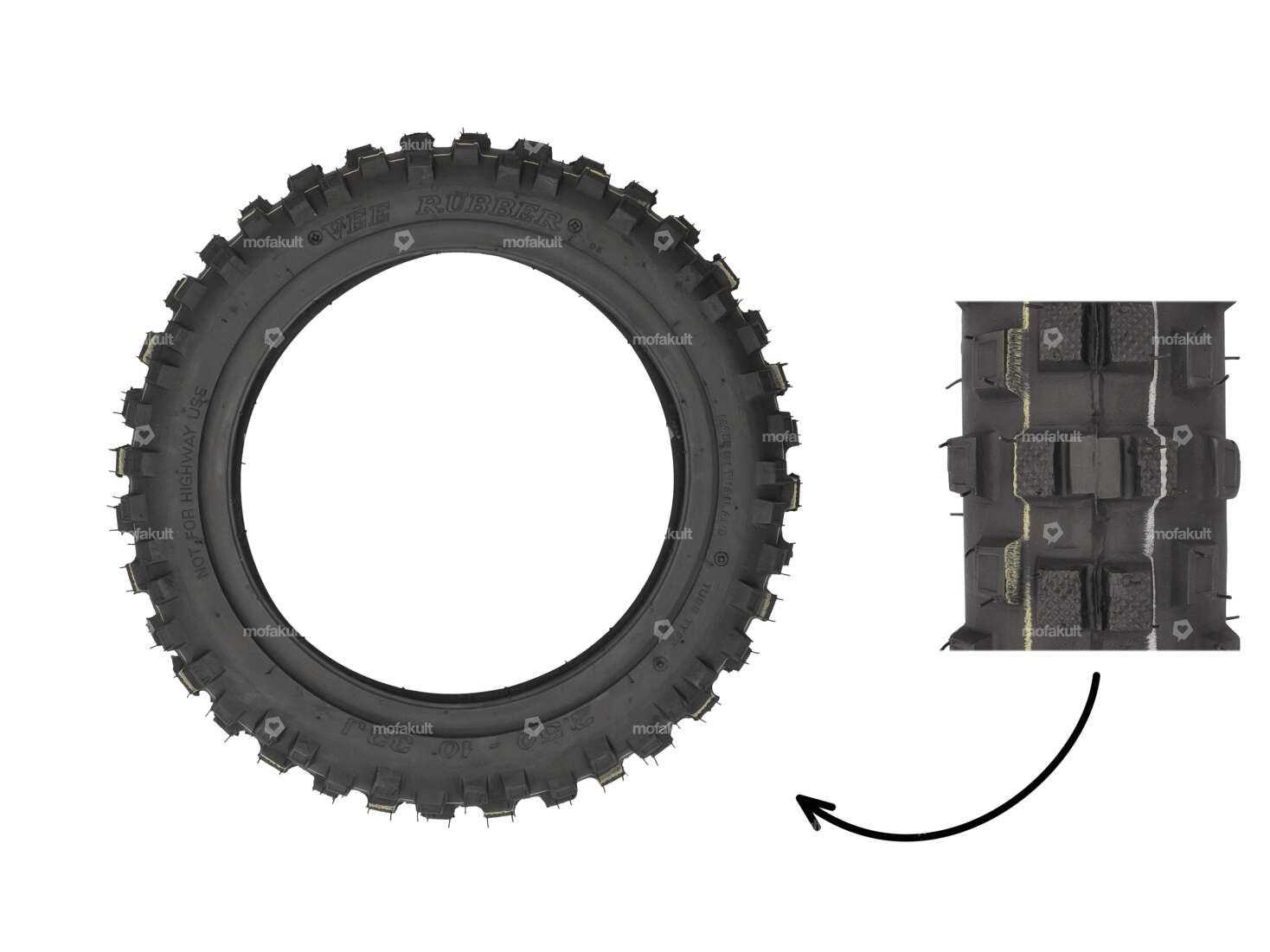 VeeRubber 2.50 x 10" tires VRM140 (V140) studs Carousel Image 1