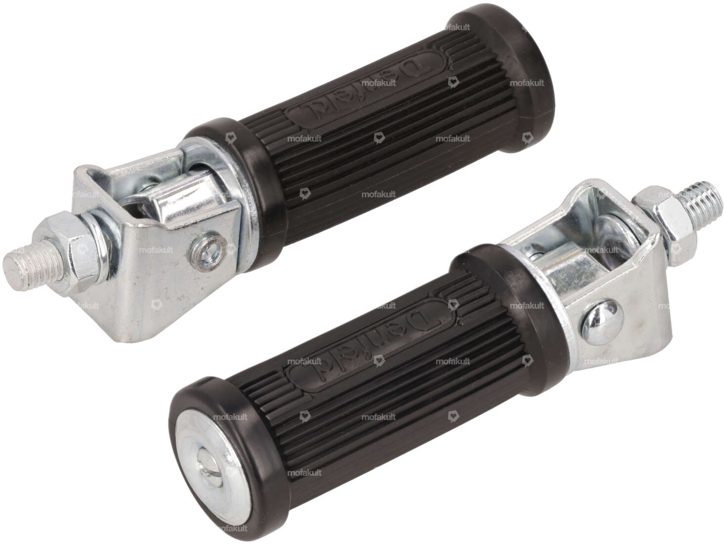 Denfeld footrests round hinged screwed M10 NOS Carousel Image 1