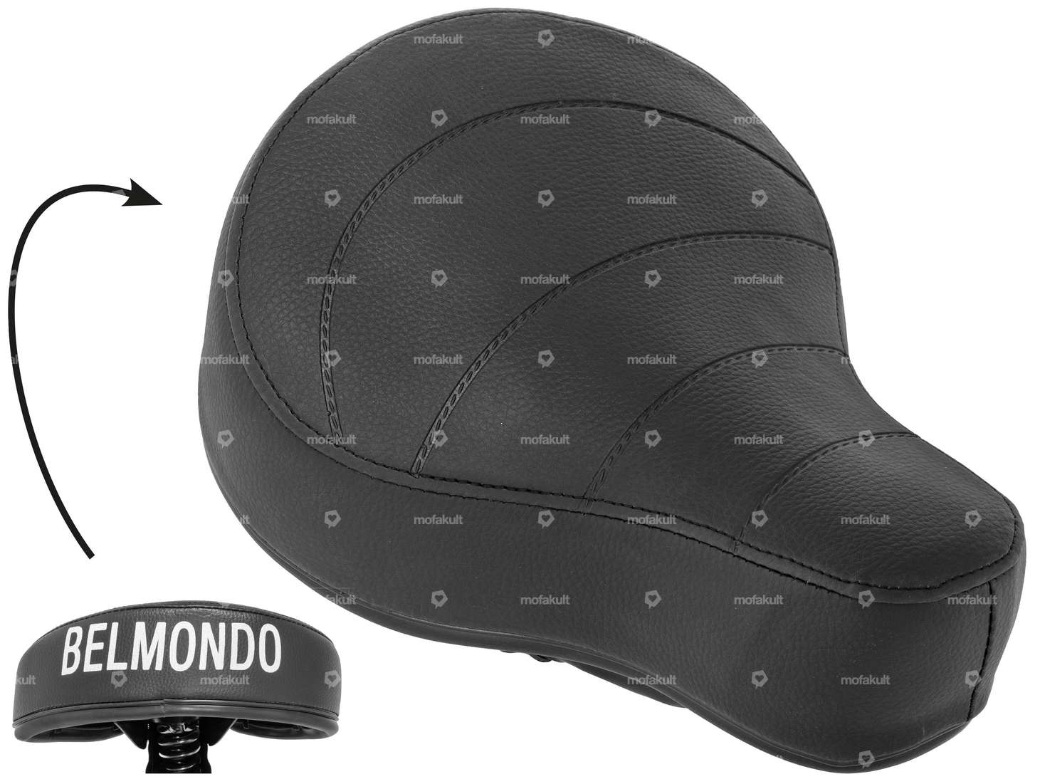 Saddle "BELMONDO" lettering low black Carousel Image 1