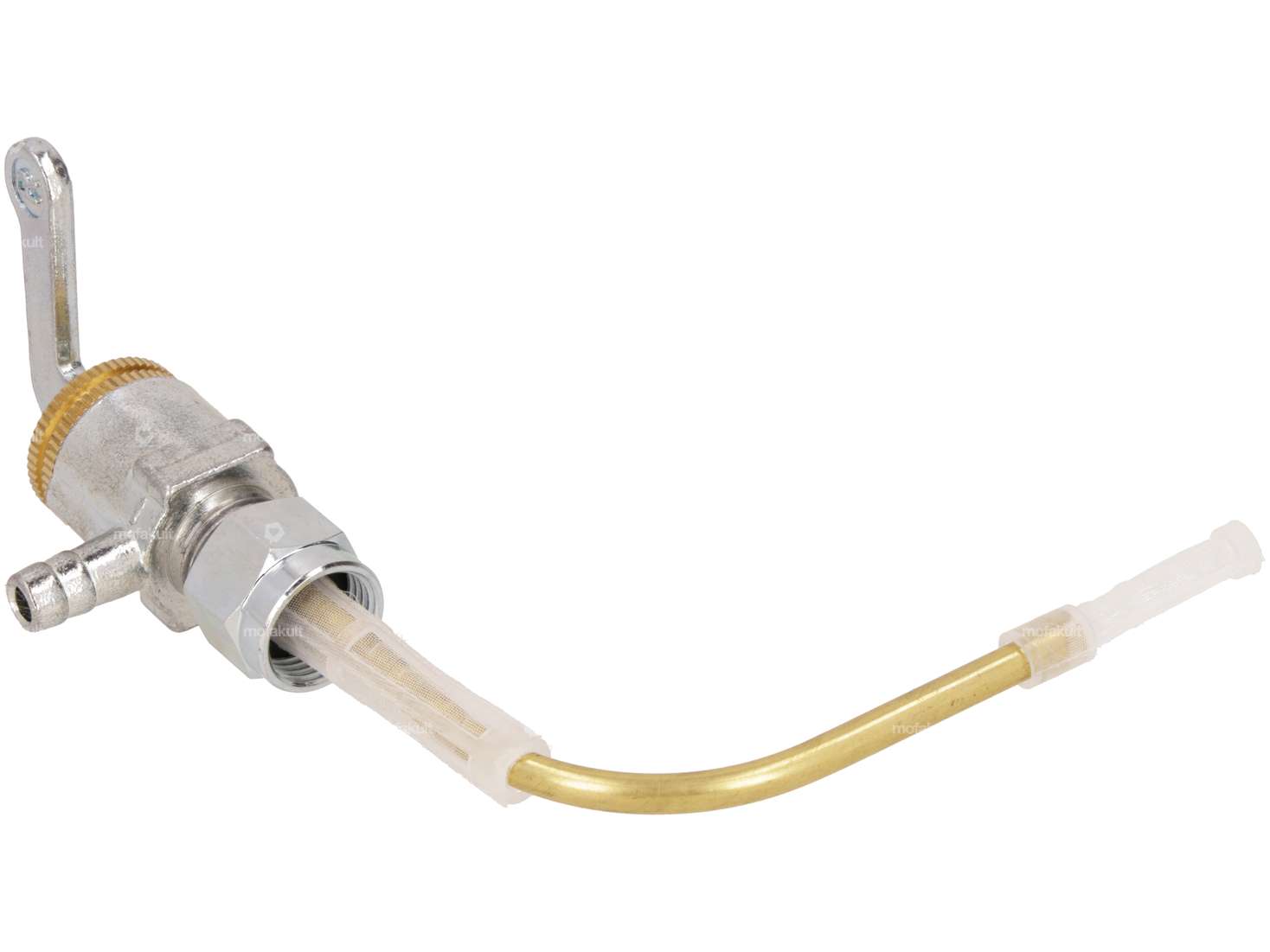 Fuel tap horizontal M12x1 (with union nut) outgoing at the bottom | Puch Maxi S, N Carousel Image 2