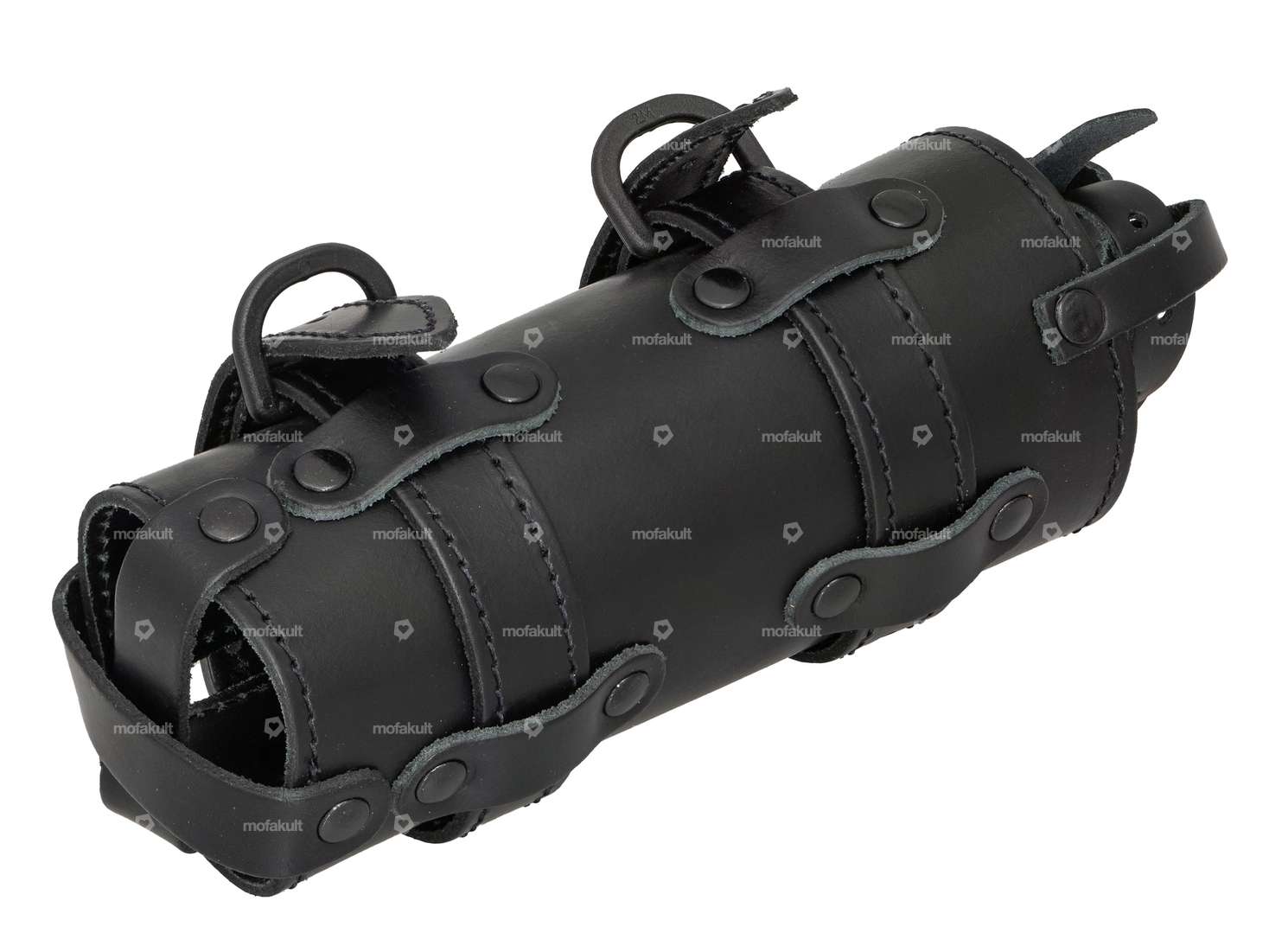 Bottle holder leather black Carousel Image 2