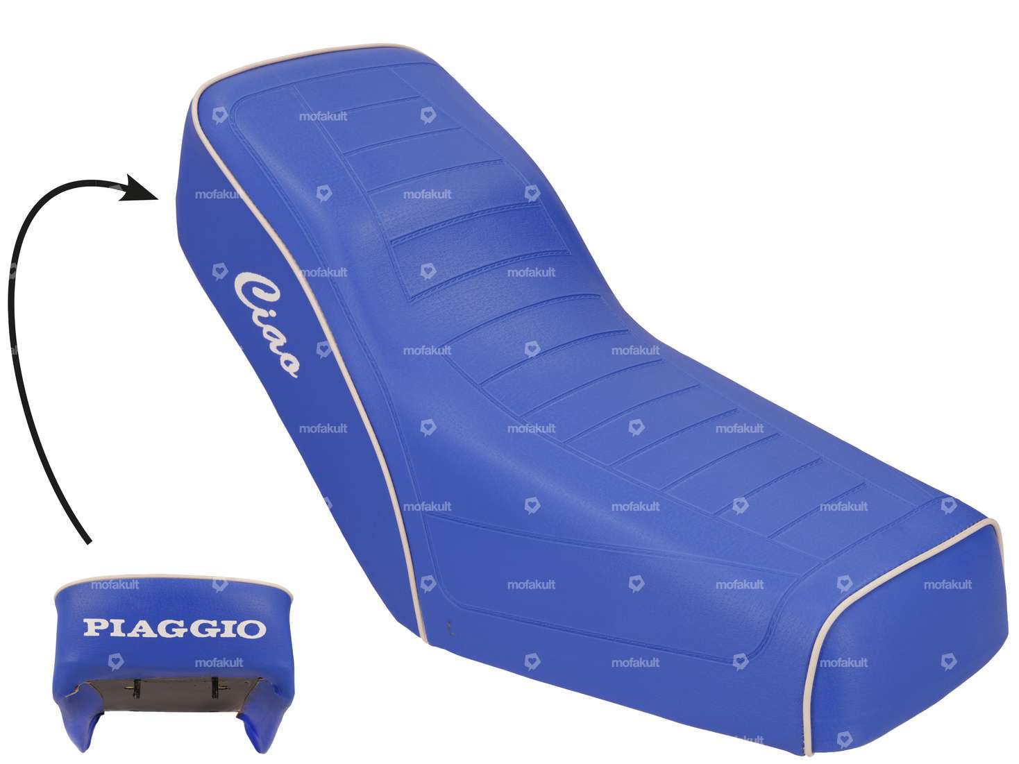 Saddle "ciao" blue NOS | Piaggio Ciao P Carousel Image 1