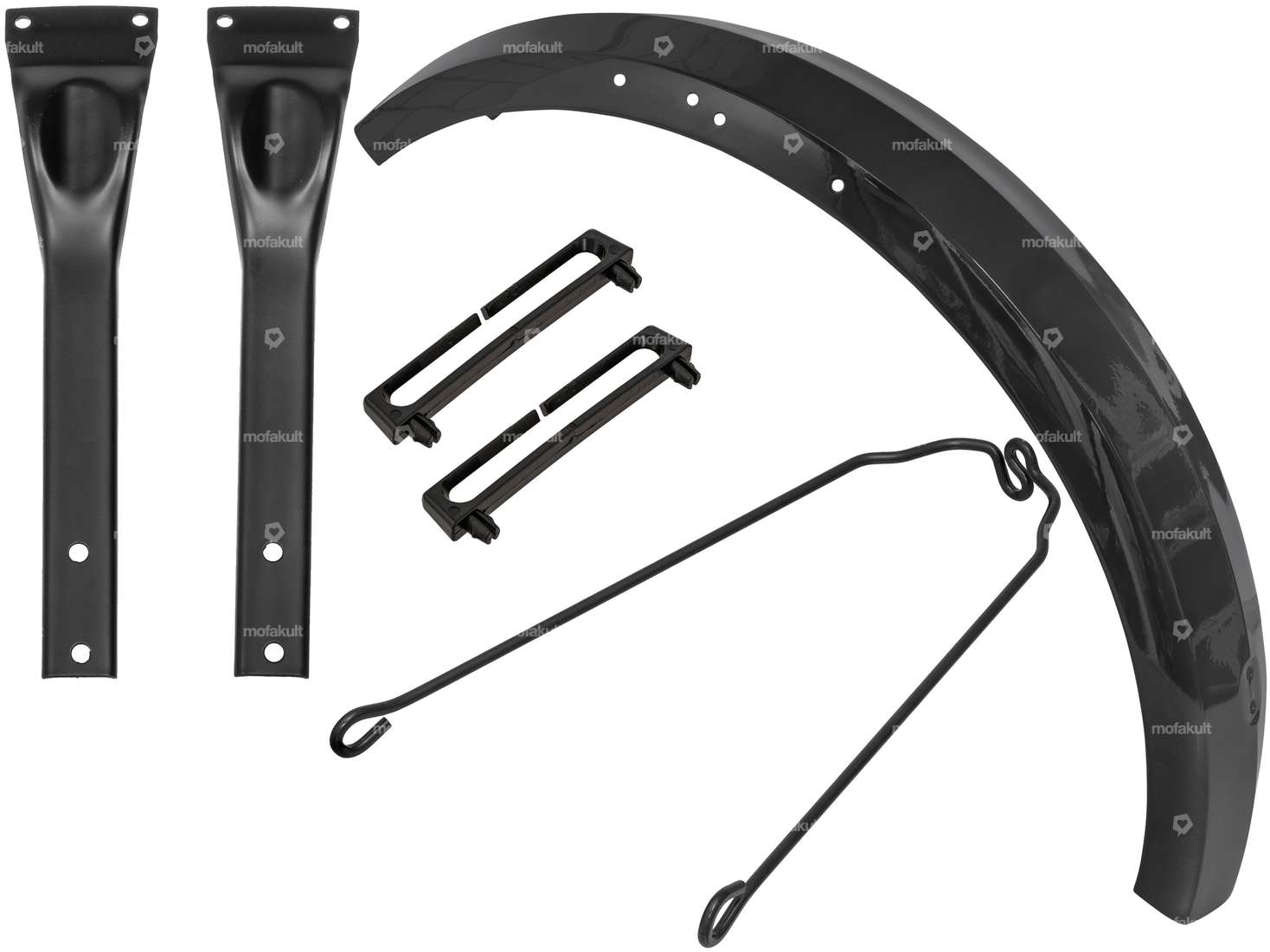 swiing® revival 17" front fender set angular black | Puch Maxi S, N Carousel Image 1