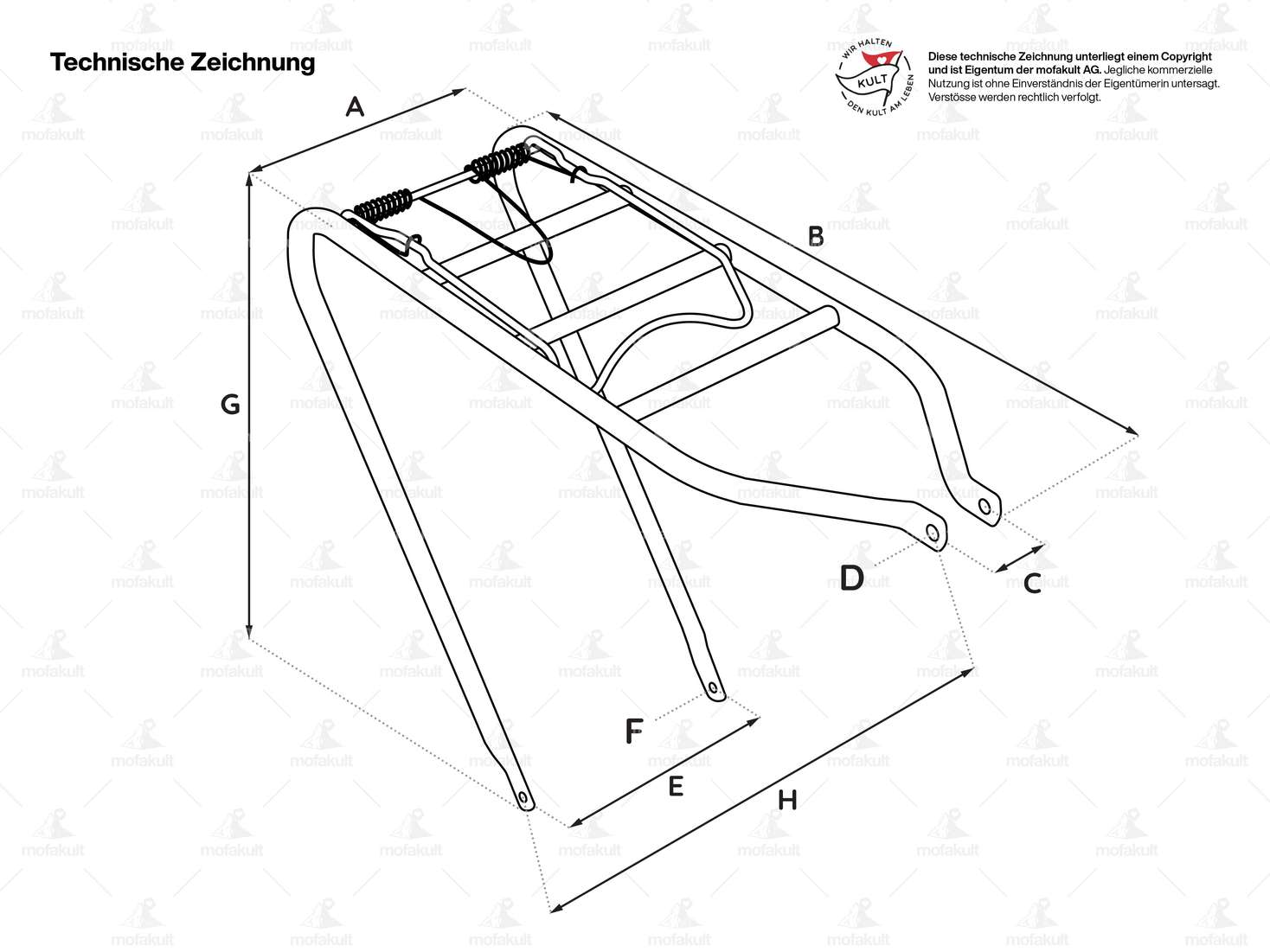 GPO luggage rack 19" (ESGE) chrome | Puch X30 Velux Carousel Image 3