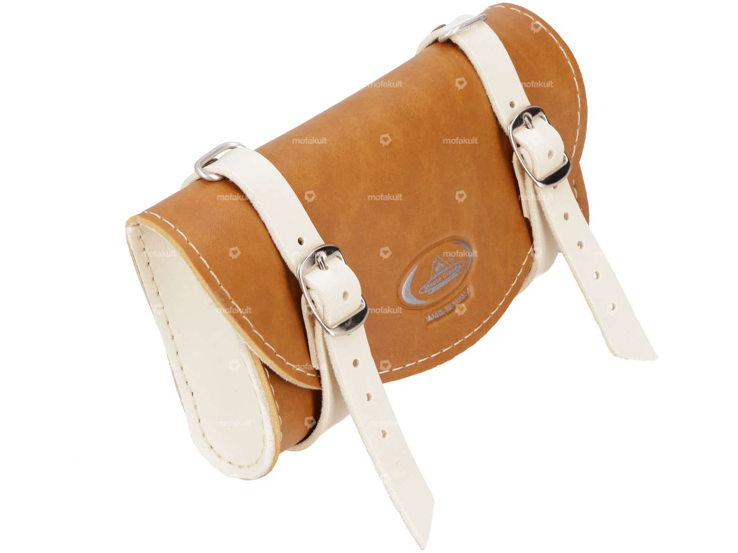 Saddle bag "Classic" light brown / cream Carousel Image 1
