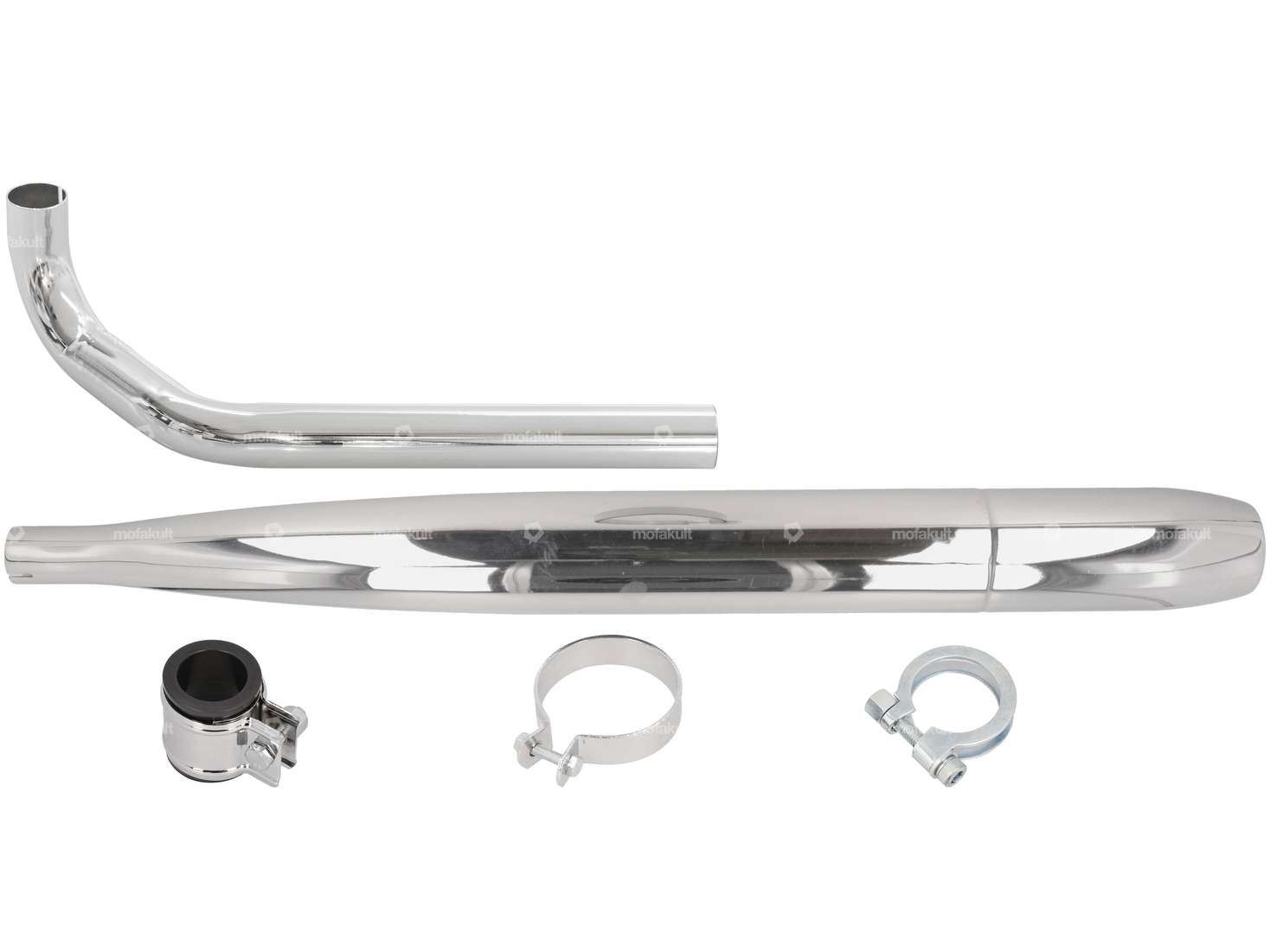 Exhaust set cigar Ø 28 / 65 mm chrome | Hercules Prima, Optima Carousel Image 1