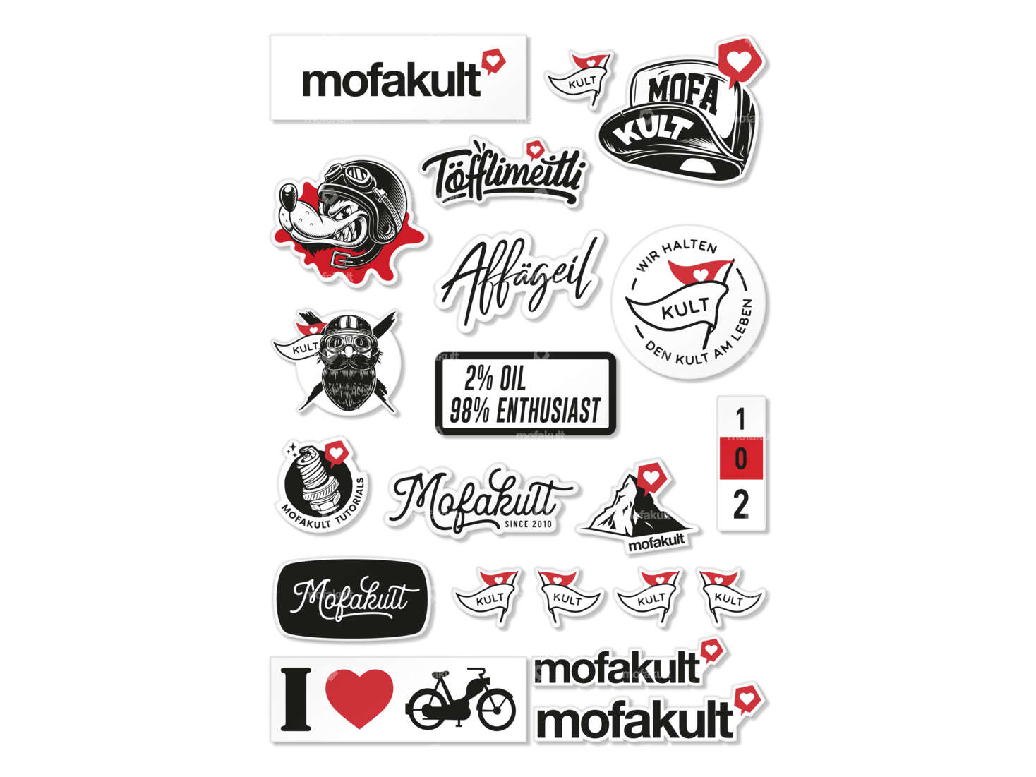 mk-Merch sticker sheet mofakult A4 297x210 Carousel Image 1