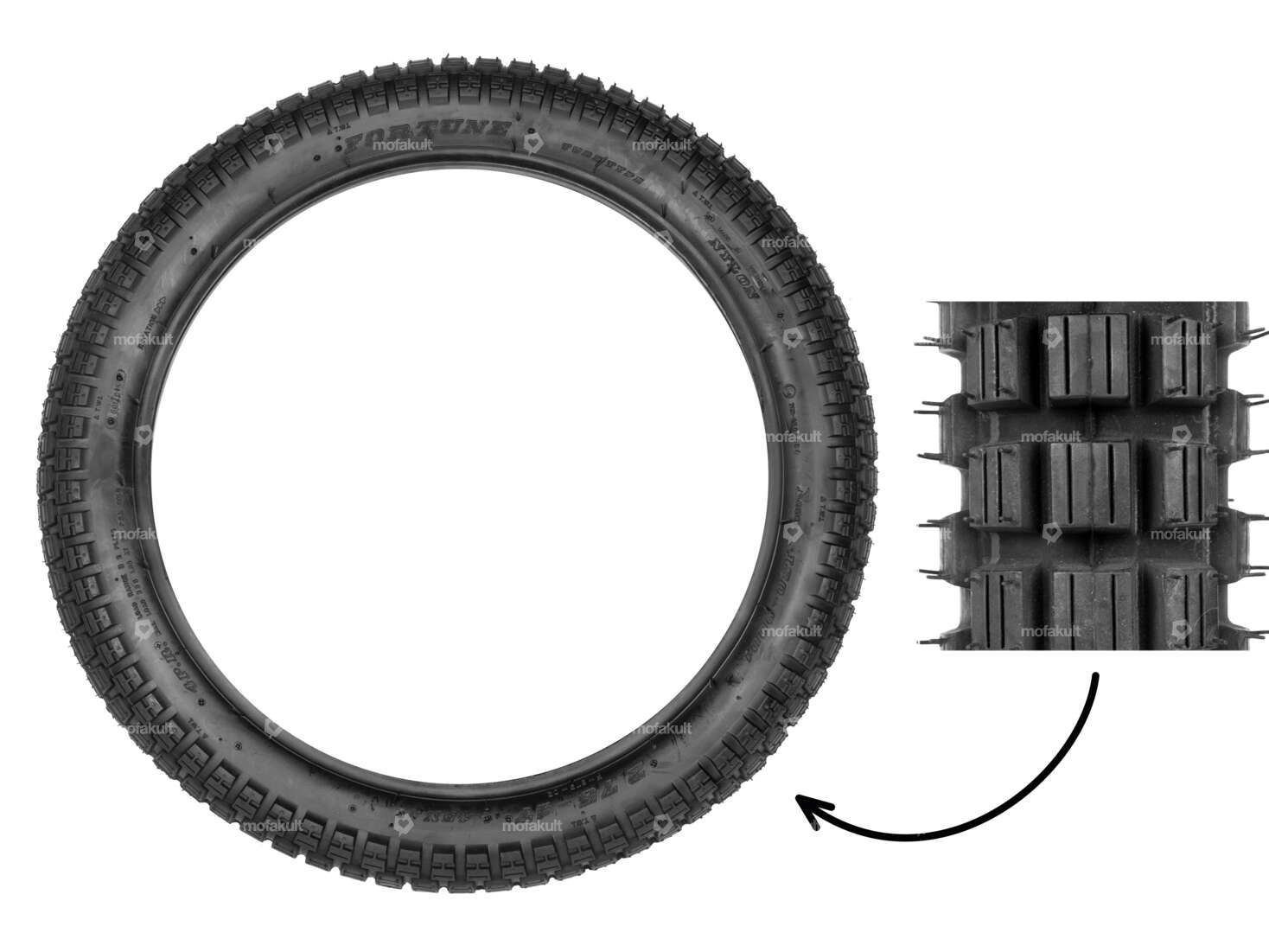 Fortune 2.75 x 17" tires F-879 4.P.R. studs Carousel Image 1