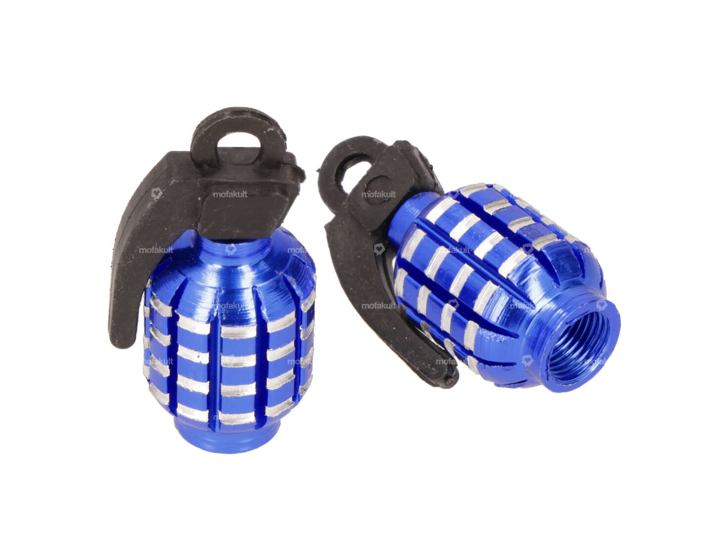 Valve caps hand grenade blue Carousel Image 1