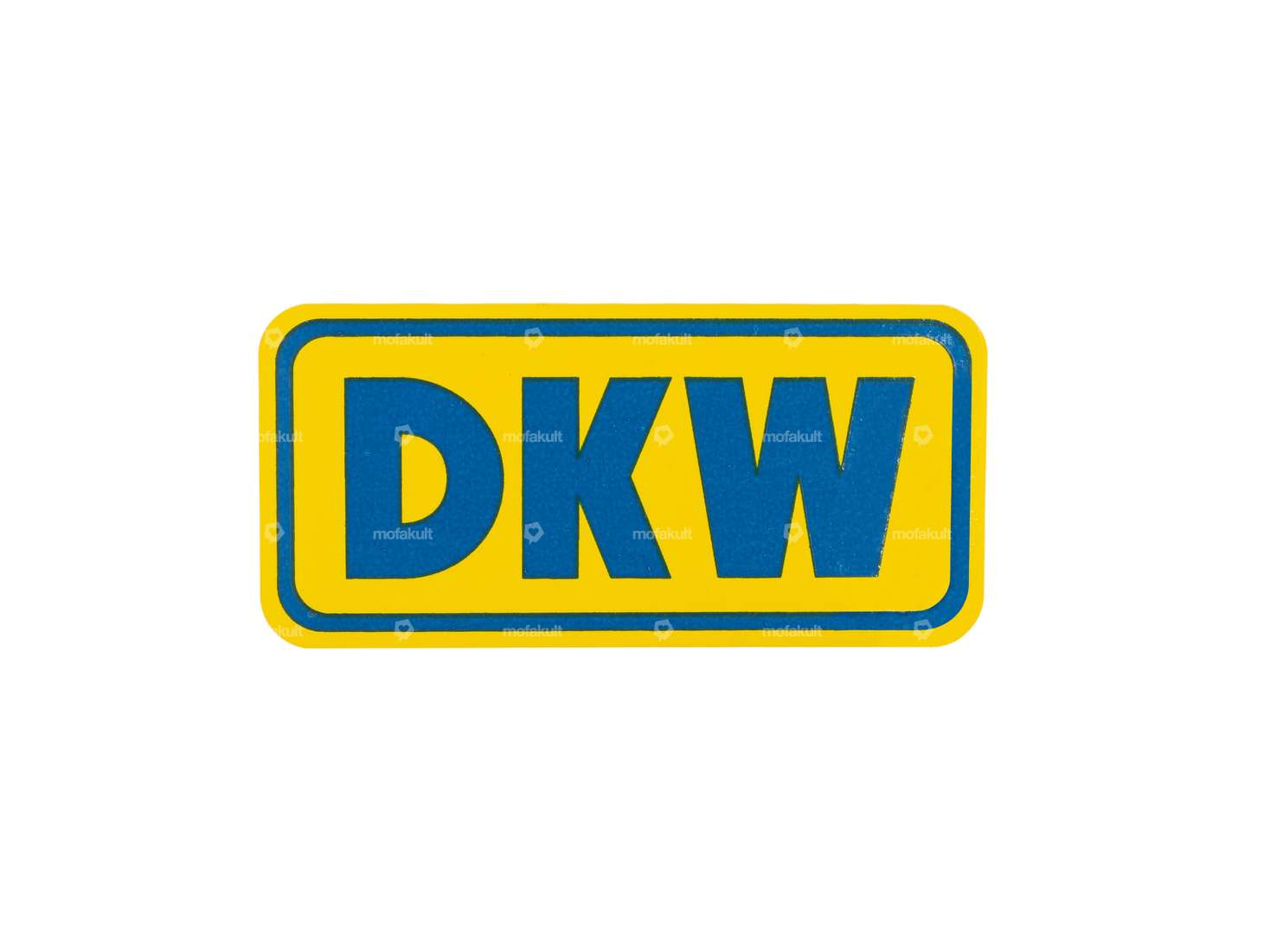 Water decal "DKW" yellow/dark blue Carousel Image 1