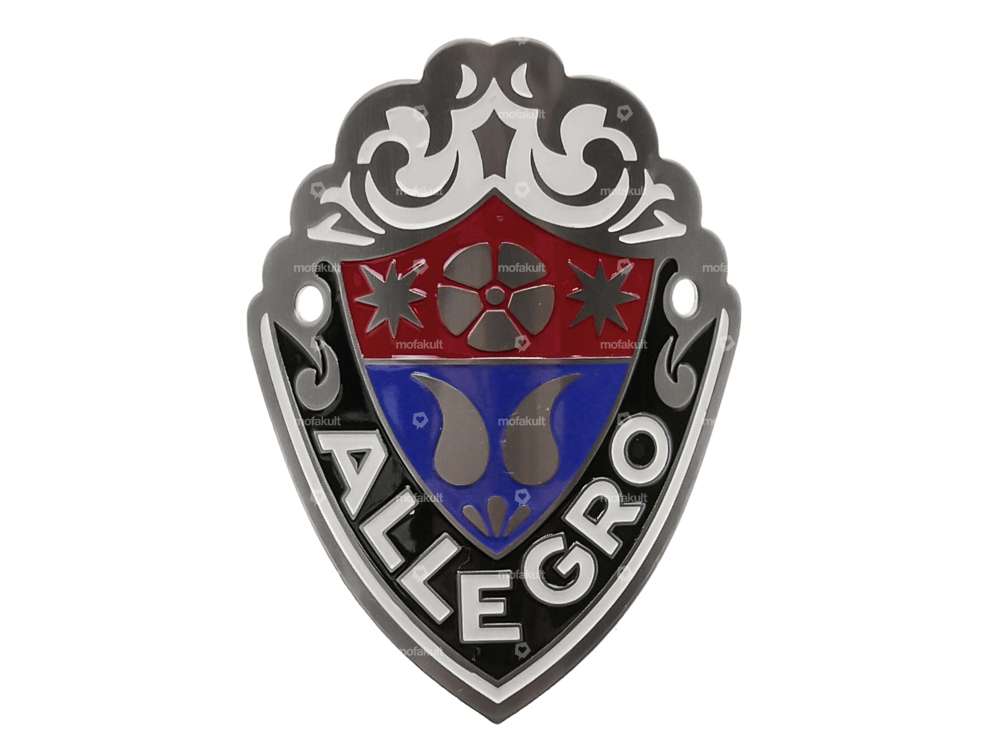 "Allegro" brand plate on the head tube (curved) Carousel Image 1