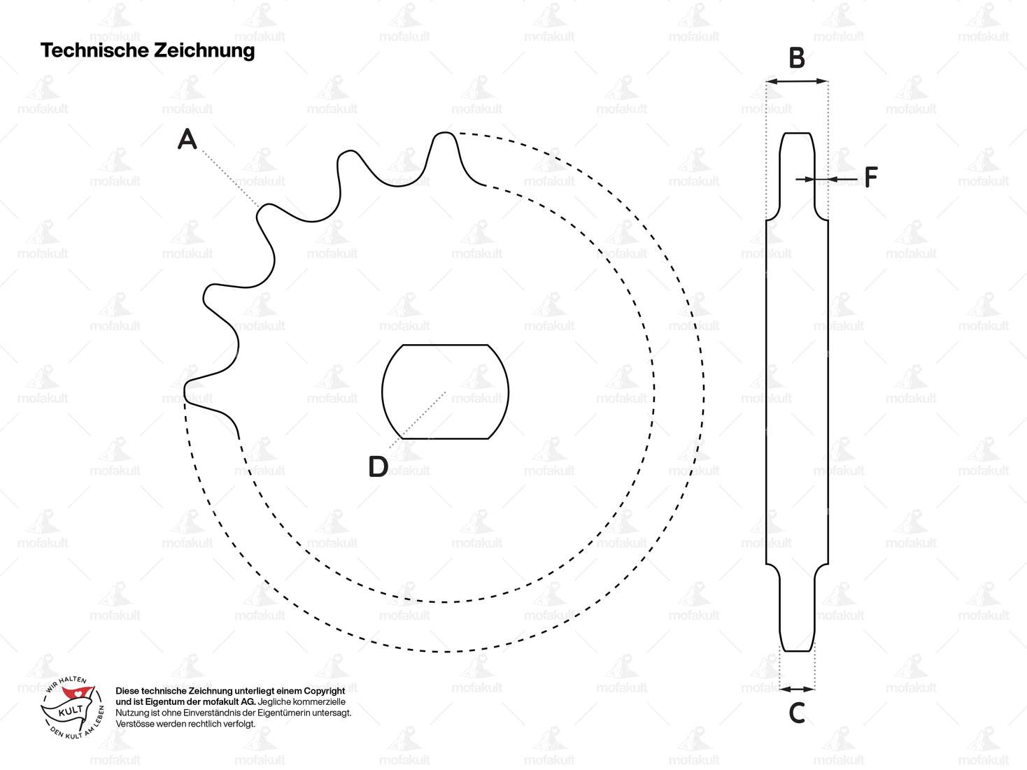 GPO sprocket 10 teeth | Zündapp Belmondo / ILO Carousel Image 2