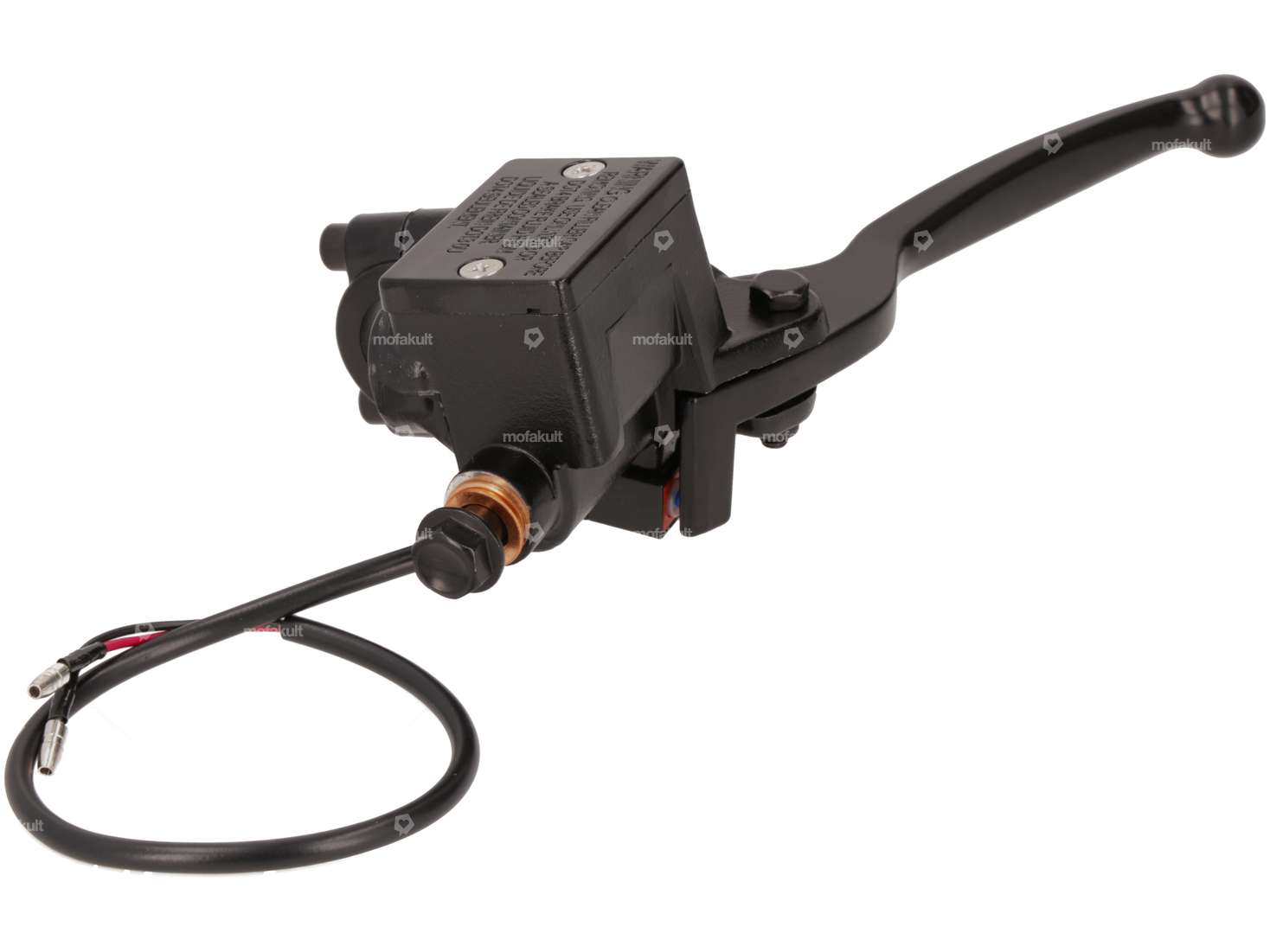 Brake lever left disc brake with oil reservoir black Carousel Image 3