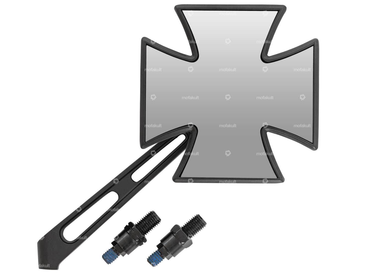 Mirror "Iron Cross" right black (1A quality) Carousel Image 1