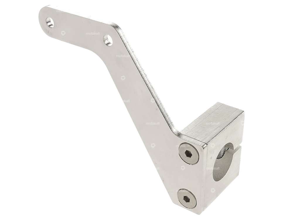 66HEROES License plate holder left side (DE version) Inox Carousel Image 1