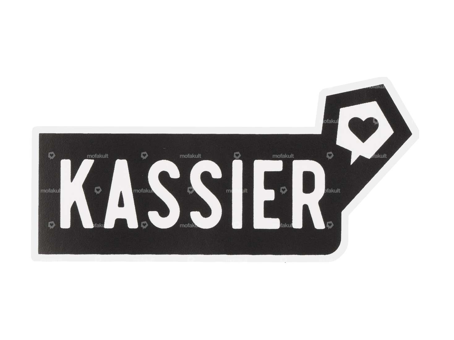 mk-Merch sticker "KASSIER" 25 x 100 mm Carousel Image 1
