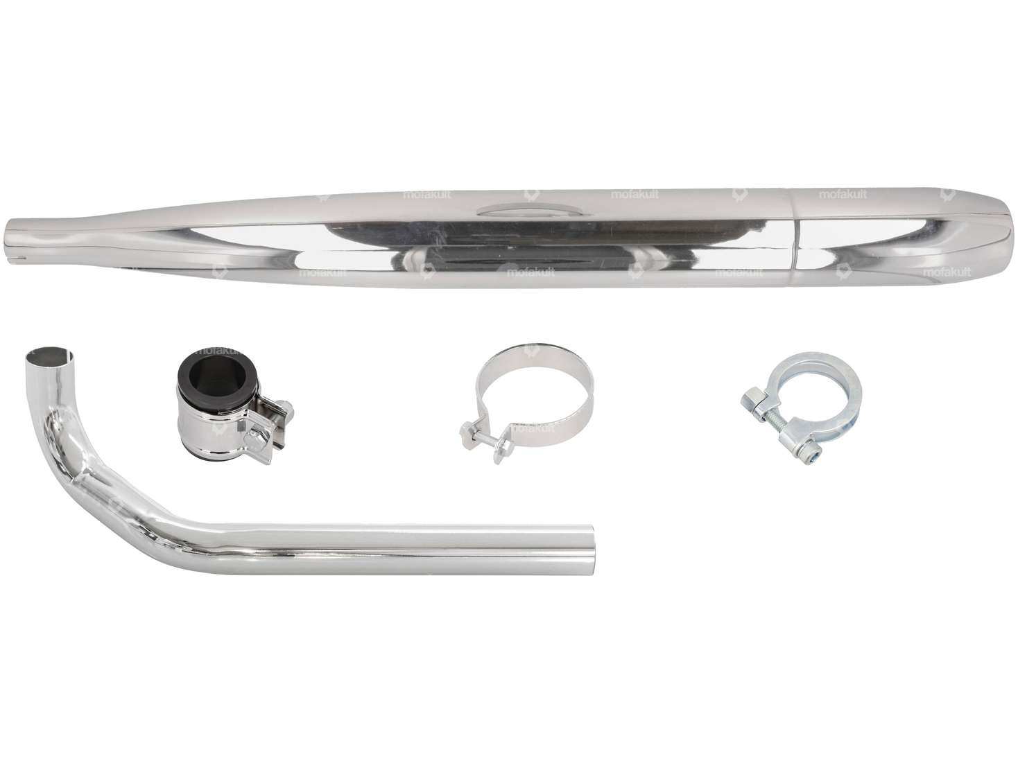Exhaust set cigar Ø 28 / 65 mm chrome | Hercules Prima, Optima Carousel Image 1