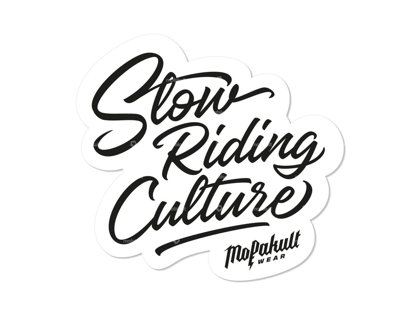 Sticker "Mofakultwear - Slow Riding Culture" 90 x 85 mm Carousel Image 1