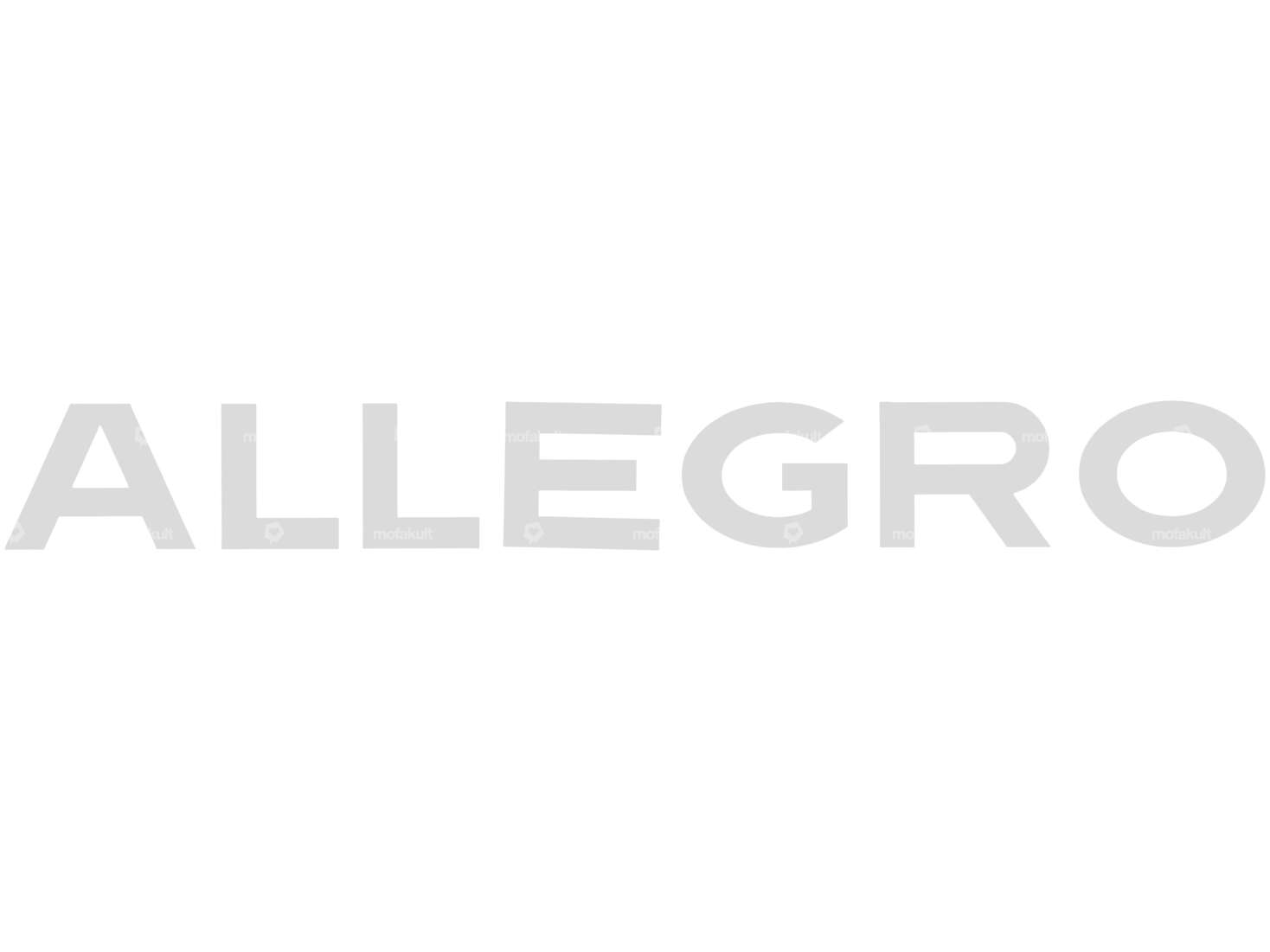 Sticker "ALLEGRO" 200 mm white Carousel Image 1