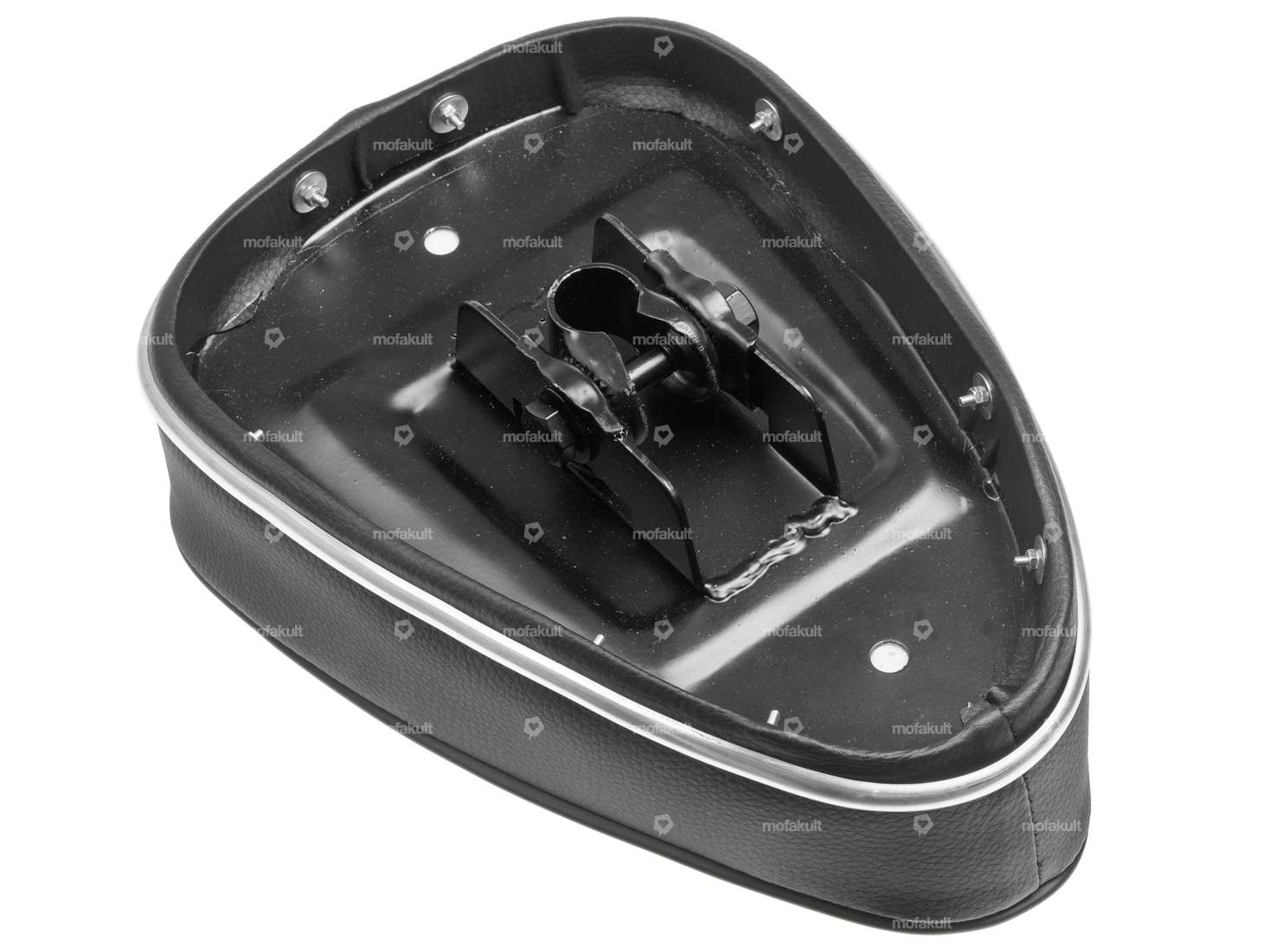 Belmondo" bench with black lettering Carousel Image 4