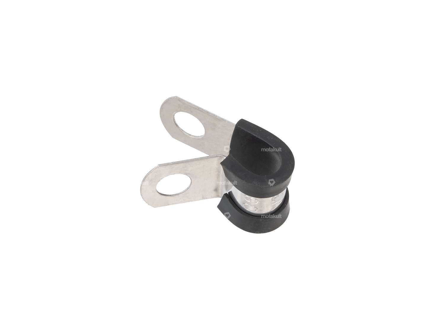 Cable clamp 8 mm rubber insert Inox Carousel Image 2